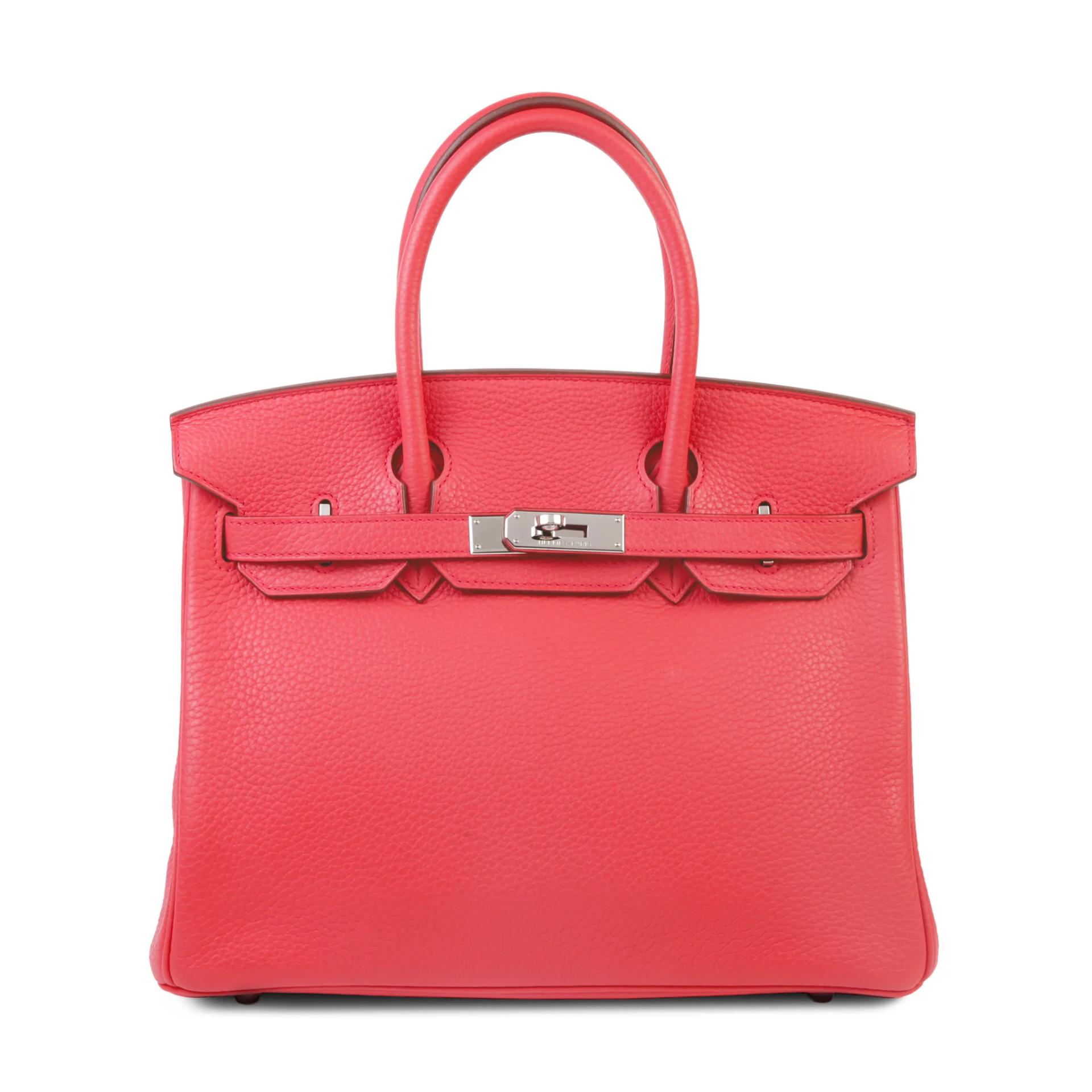 Very Good ( Rank A) HERMÈS Birkin 30 Bougainvillea (A5) Clemence Palladium hardware Square N (2010) - 1