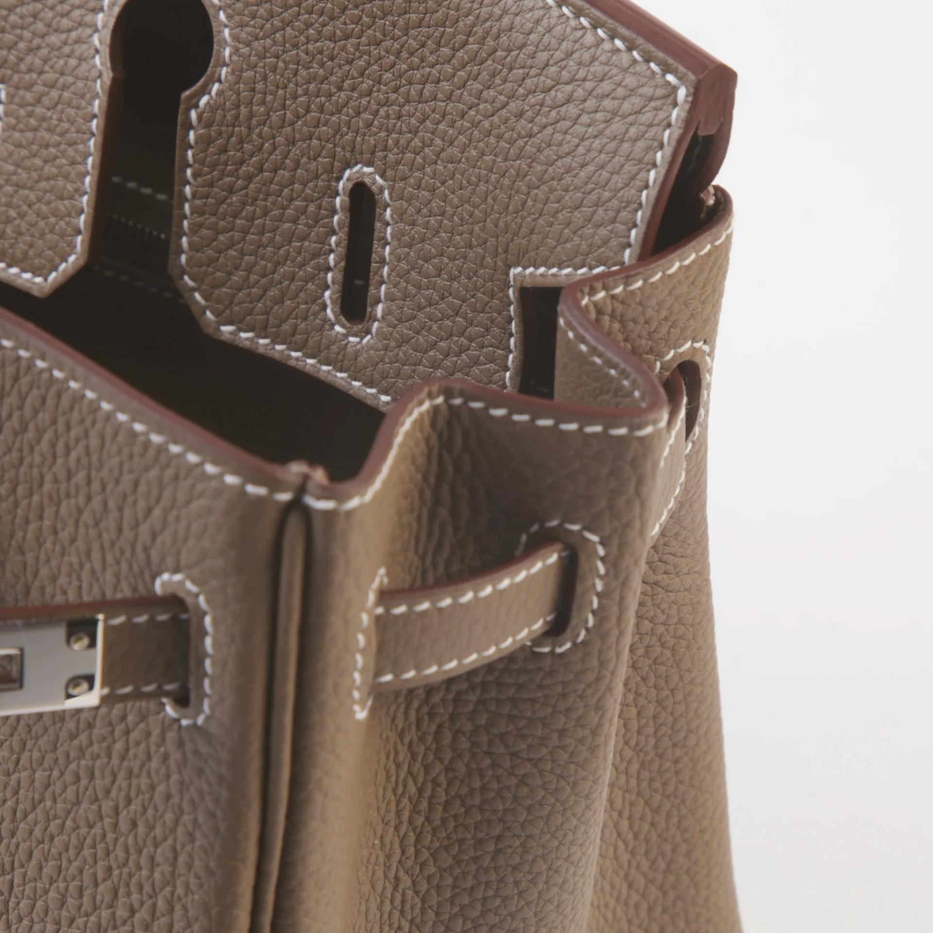 Brand New ( Rank N ) HERMÈS Birkin 25 Etoupe (18) Togo Palladium hardware G (2026) - 11