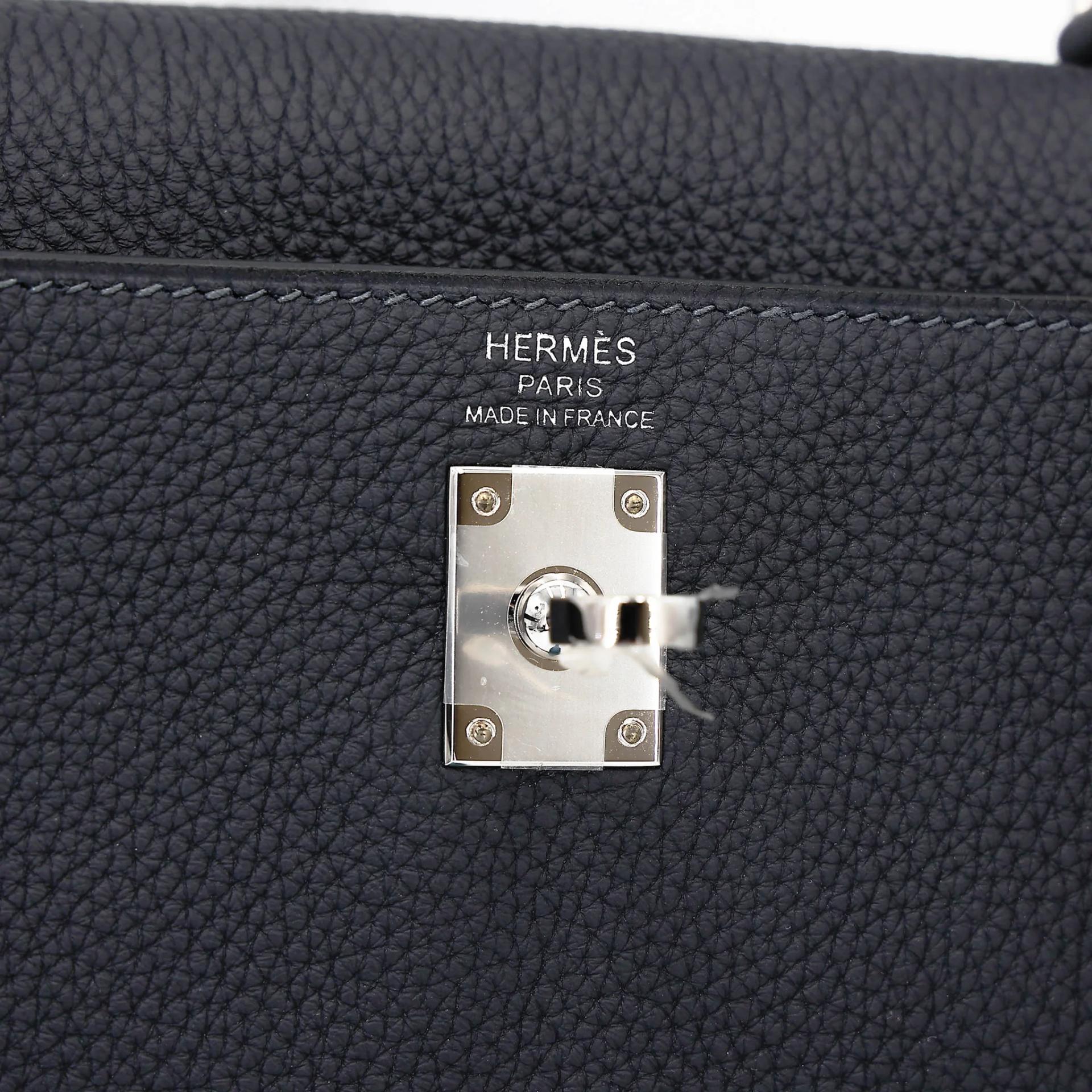 Brand New ( Rank N ) HERMÈS Kelly 25 Caban (3Y) Togo Palladium hardware W (2024) - 13