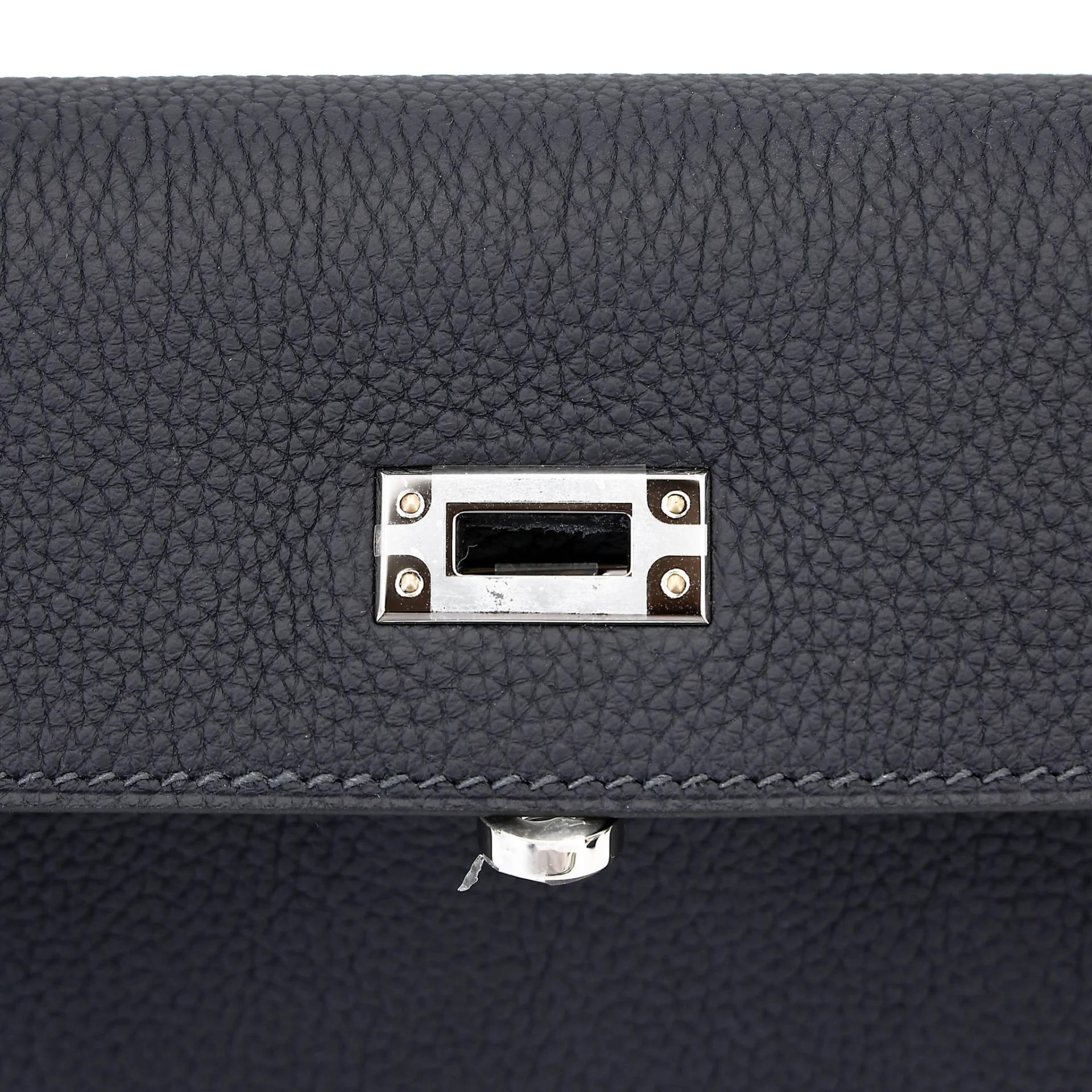 Brand New ( Rank N ) HERMÈS Kelly 25 Caban (3Y) Togo Palladium hardware W (2024) - 10