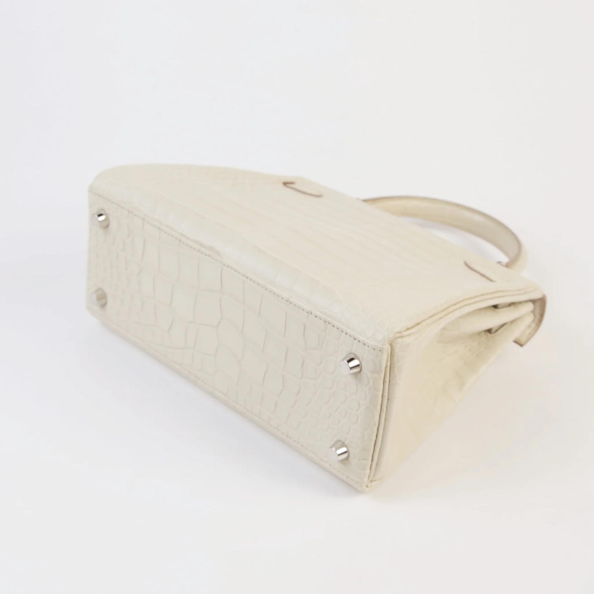 Unused ( Rank NS ) HERMÈS Kelly 25 Beton (8L) Matte Alligator Palladium hardware U (2022) - 7