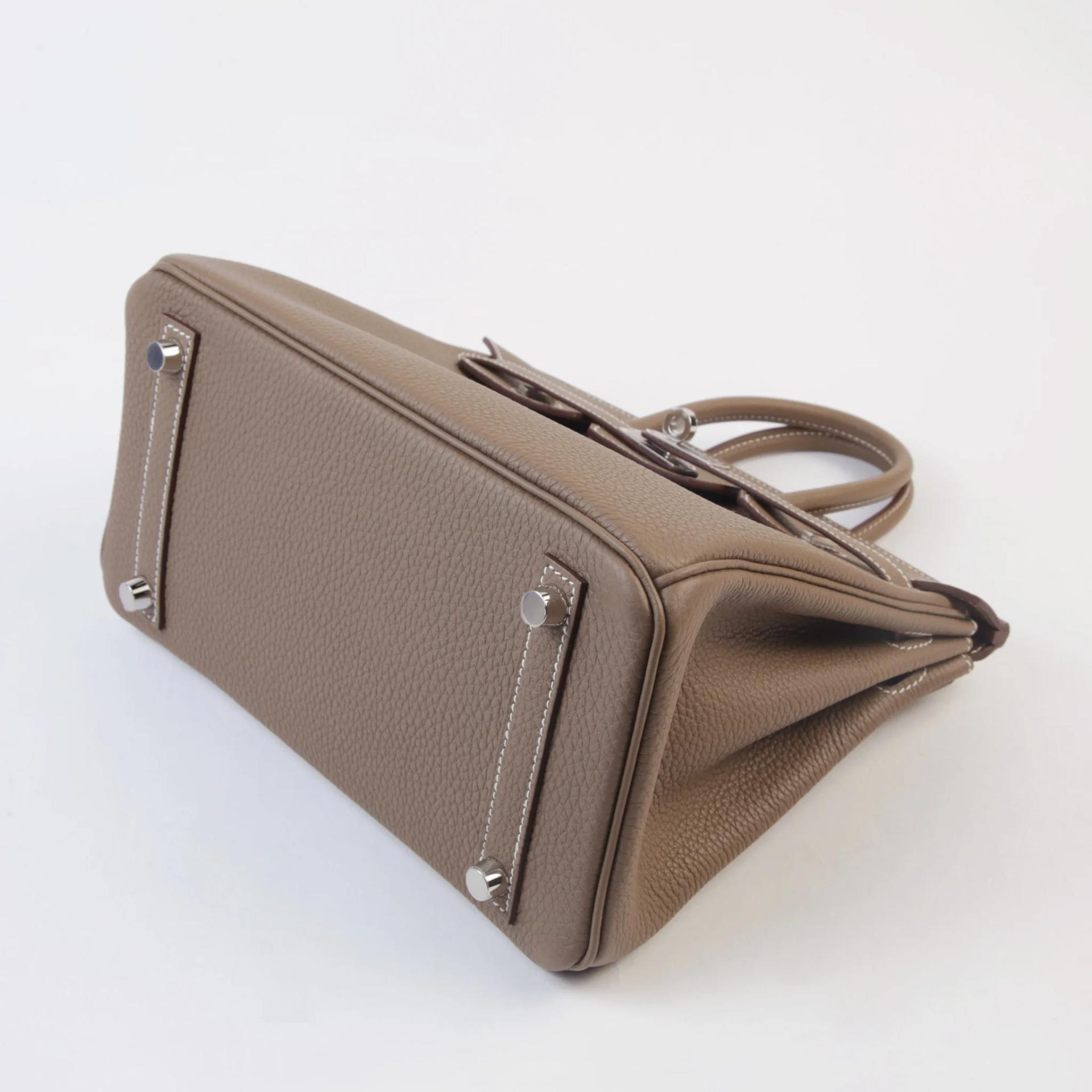 Brand New ( Rank N ) HERMÈS Birkin 25 Etoupe (18) Togo Palladium hardware G (2026) - 5