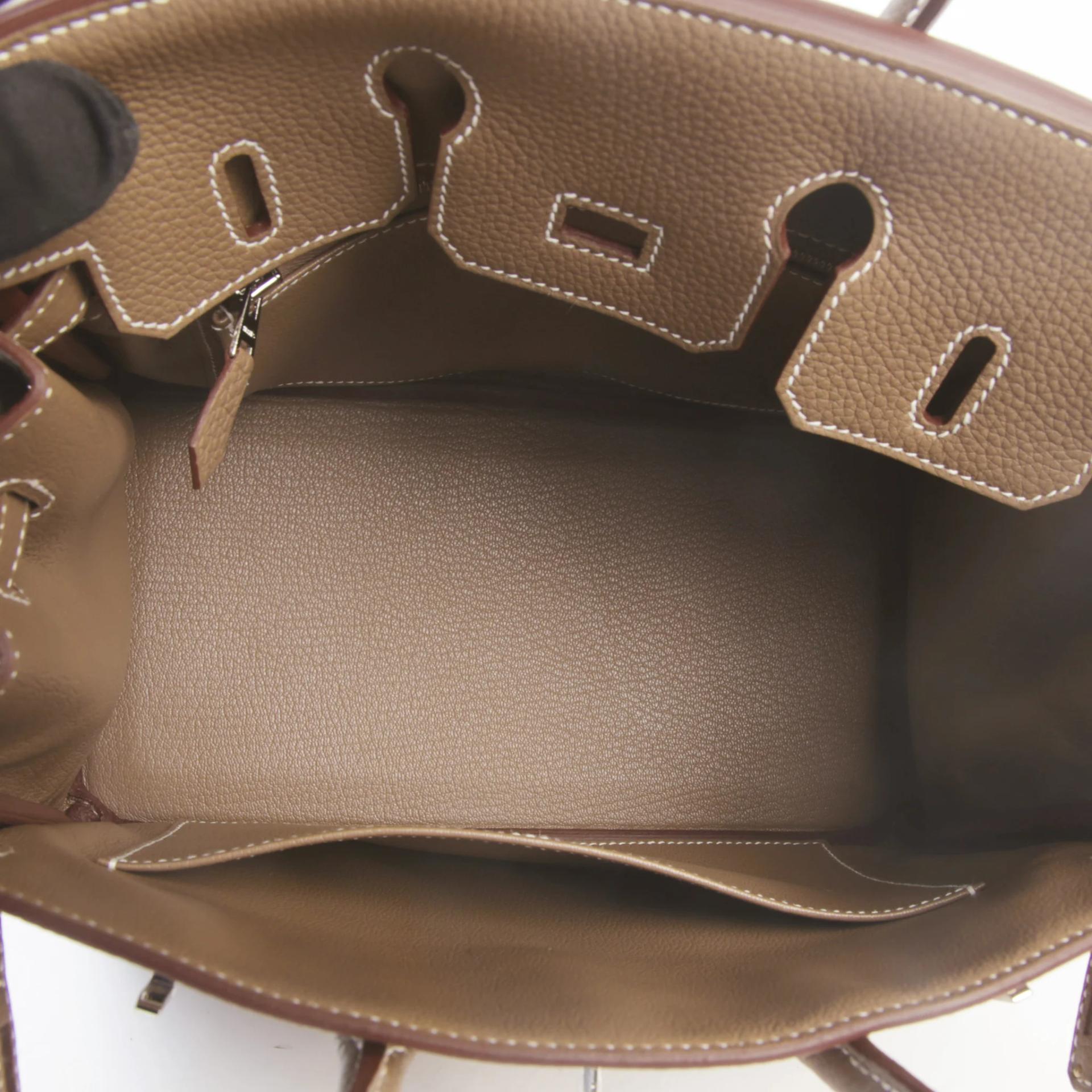 Brand New ( Rank N ) HERMÈS Birkin 25 Etoupe (18) Togo Palladium hardware G (2026) - 10