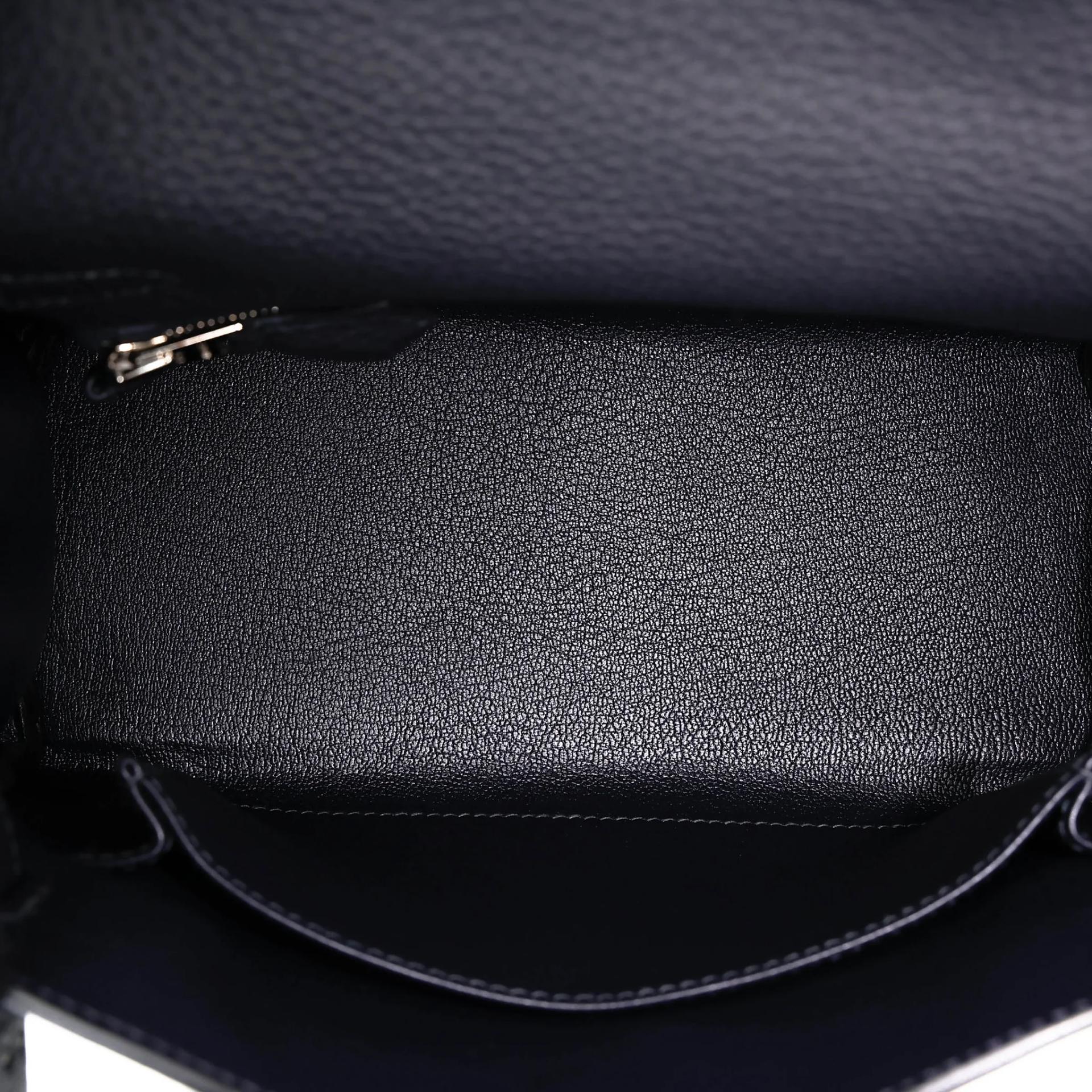 Brand New ( Rank N ) HERMÈS Kelly 25 Caban (3Y) Togo Palladium hardware W (2024) - 19