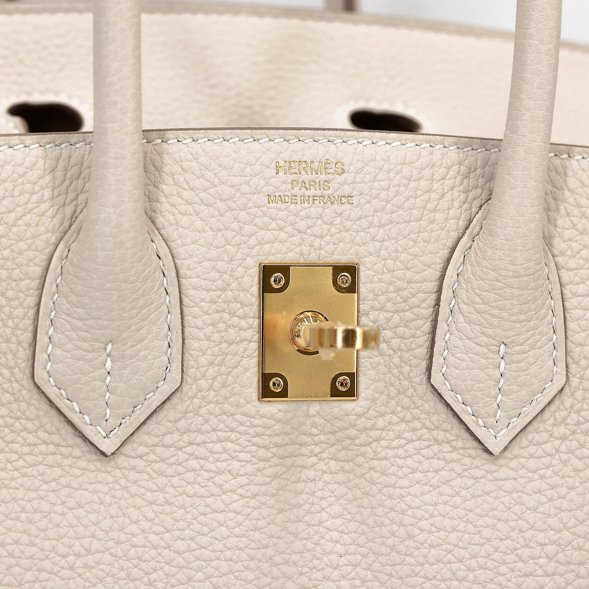ランク N 新品 HERMÈS エルメス バーキン25 クレ (10) トゴ ゴールド金具 K刻印 (2025) - 10