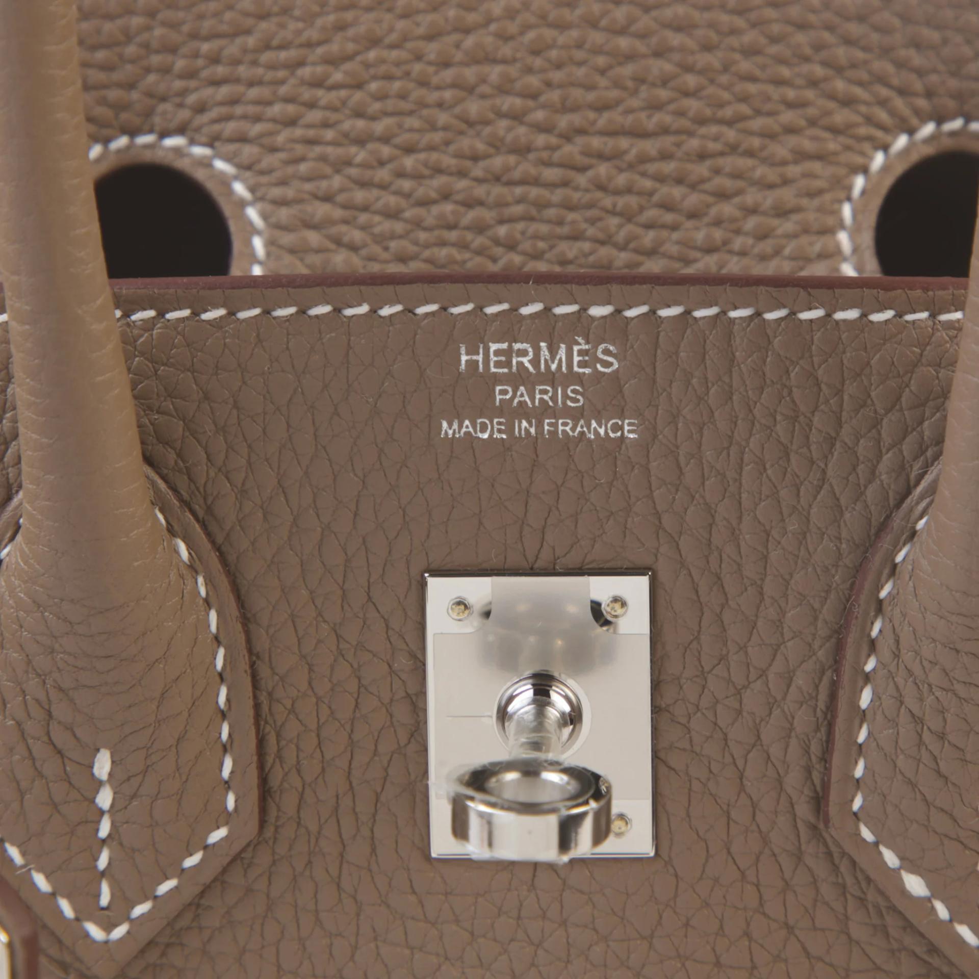 Brand New ( Rank N ) HERMÈS Birkin 25 Etoupe (18) Togo Palladium hardware G (2026) - 9