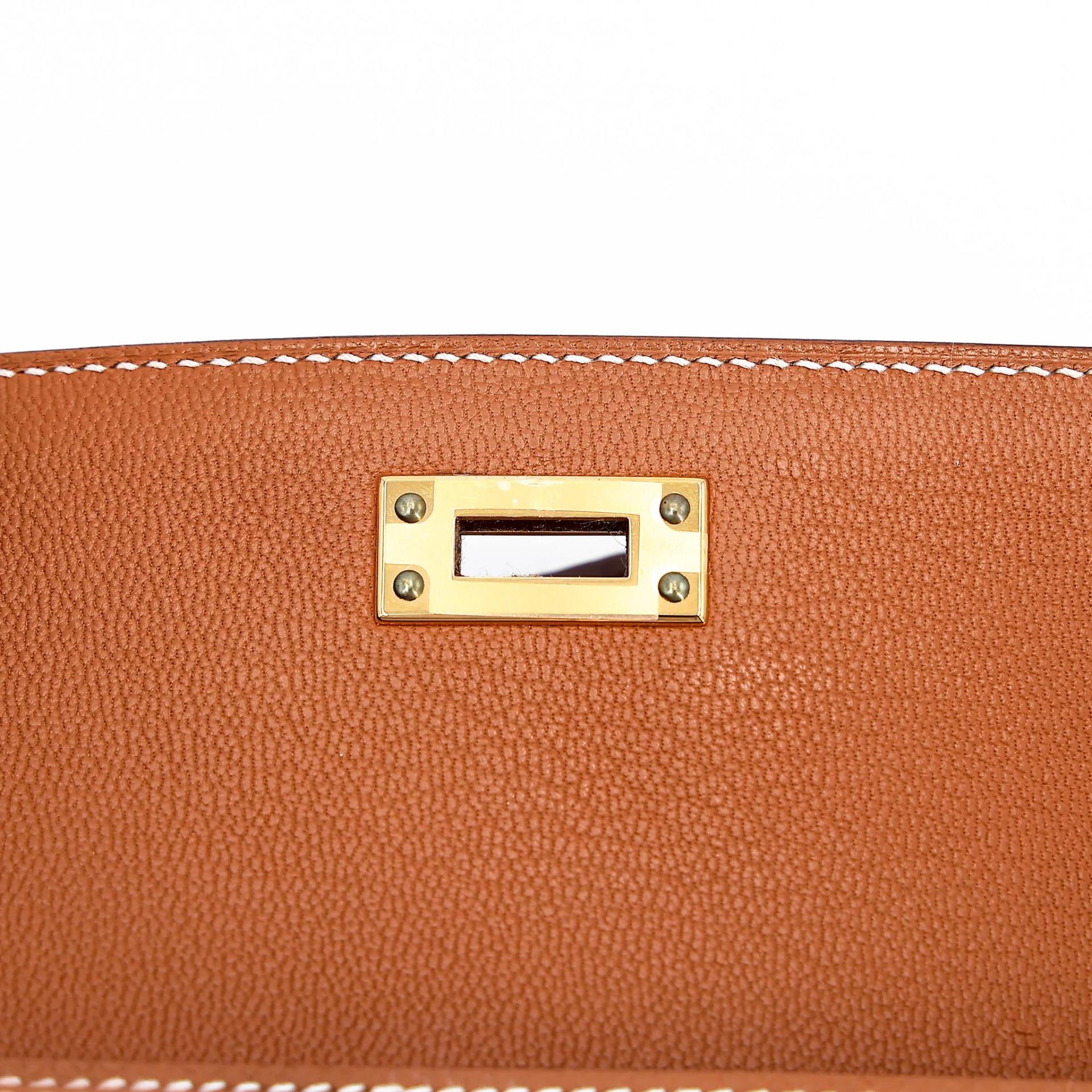 SA超美品 HERMÈS 愛馬仕 限量收藏款 Kelly 20 en Desordre 37 金棕色 Gold Epsom牛皮 金扣 B刻 2023年 - 12