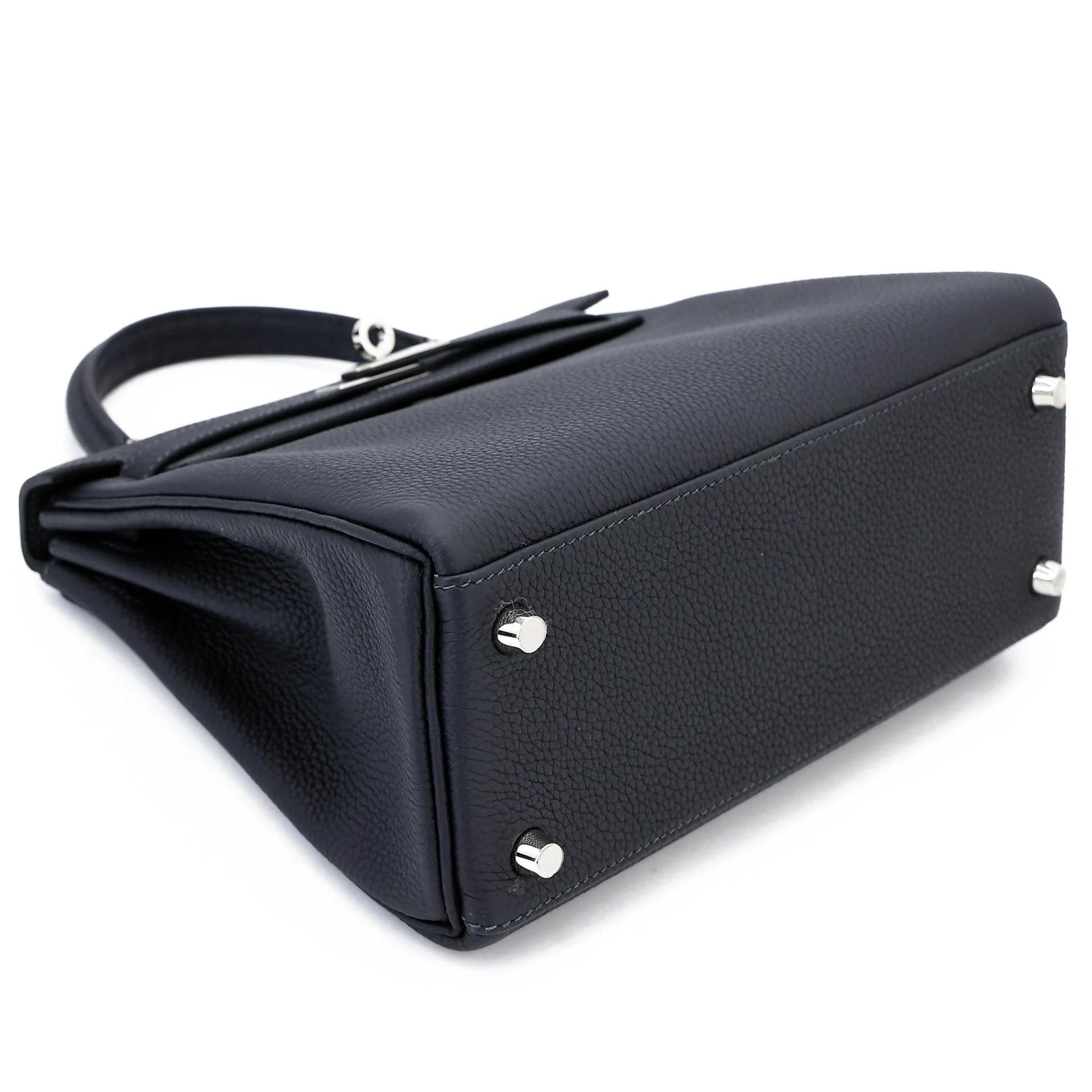 Brand New ( Rank N ) HERMÈS Kelly 25 Caban (3Y) Togo Palladium hardware W (2024) - 5