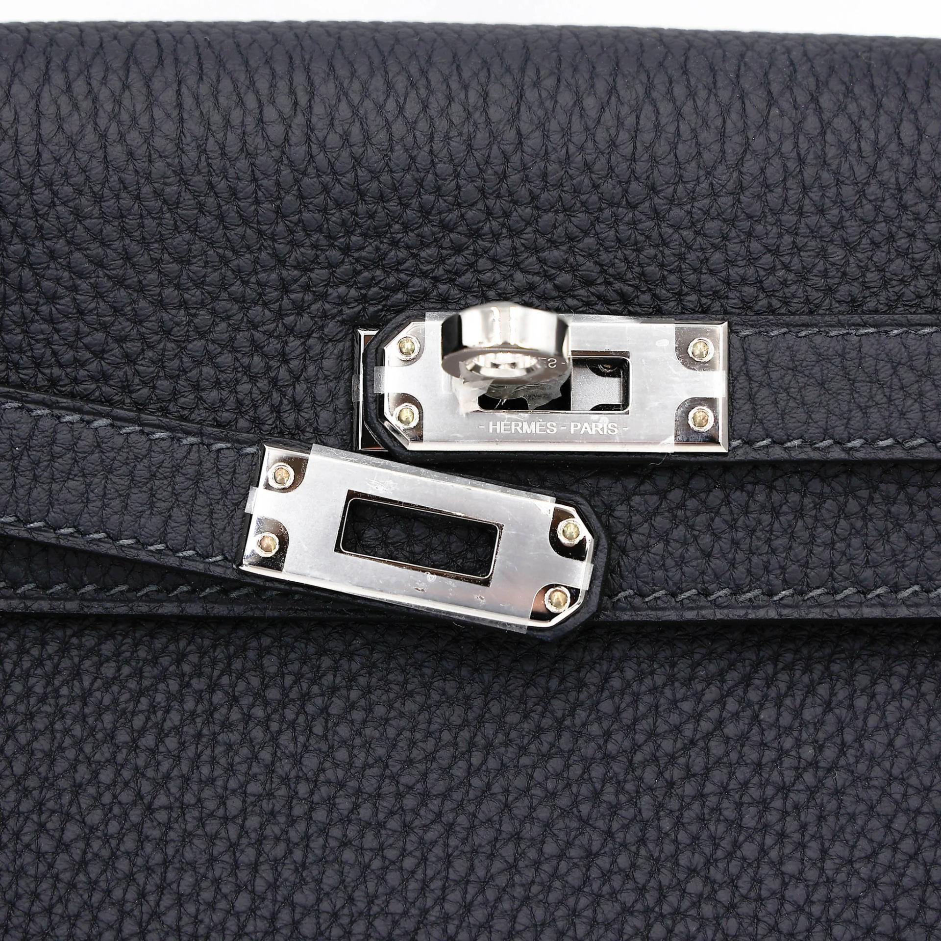 Brand New ( Rank N ) HERMÈS Kelly 25 Caban (3Y) Togo Palladium hardware W (2024) - 8