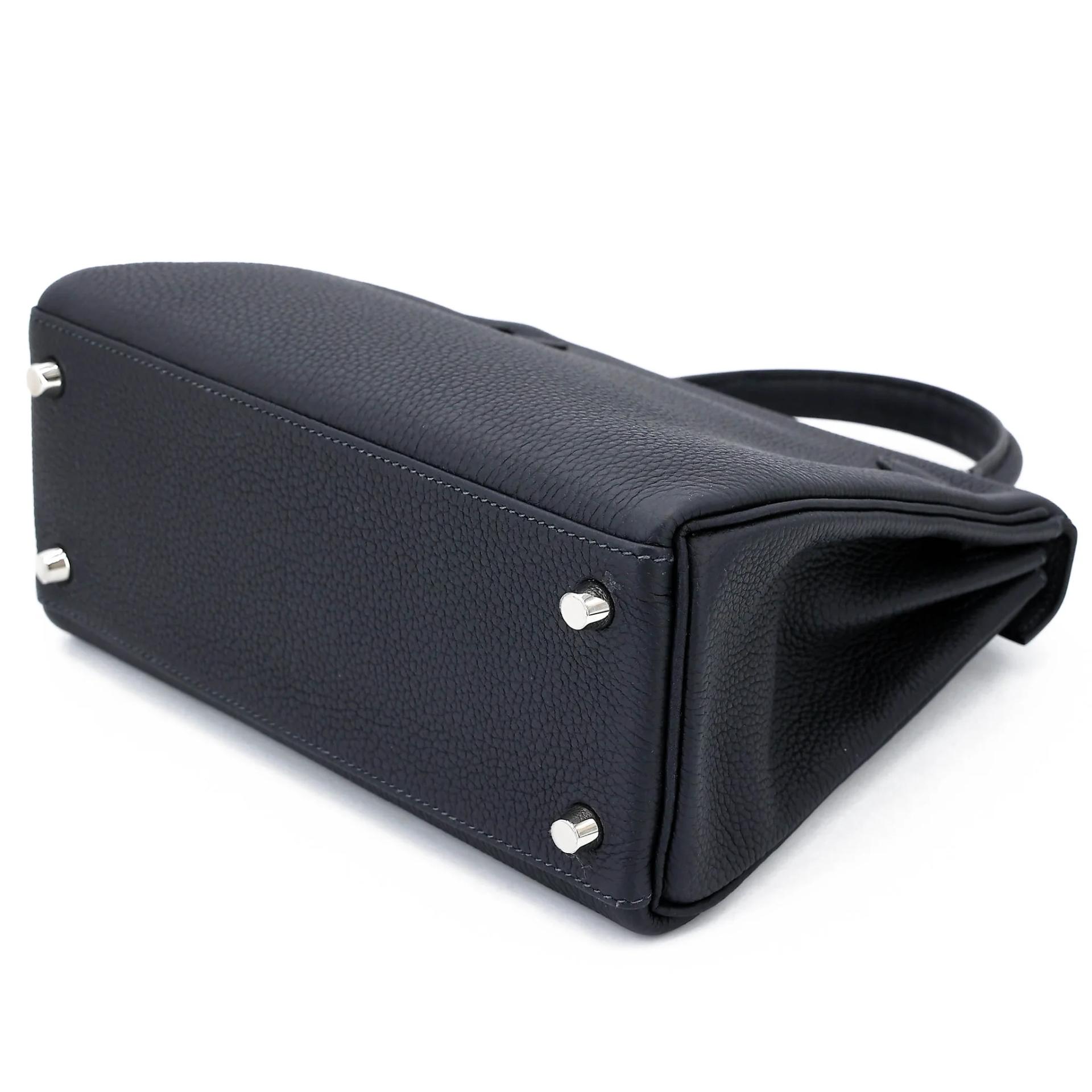 Brand New ( Rank N ) HERMÈS Kelly 25 Caban (3Y) Togo Palladium hardware W (2024) - 6