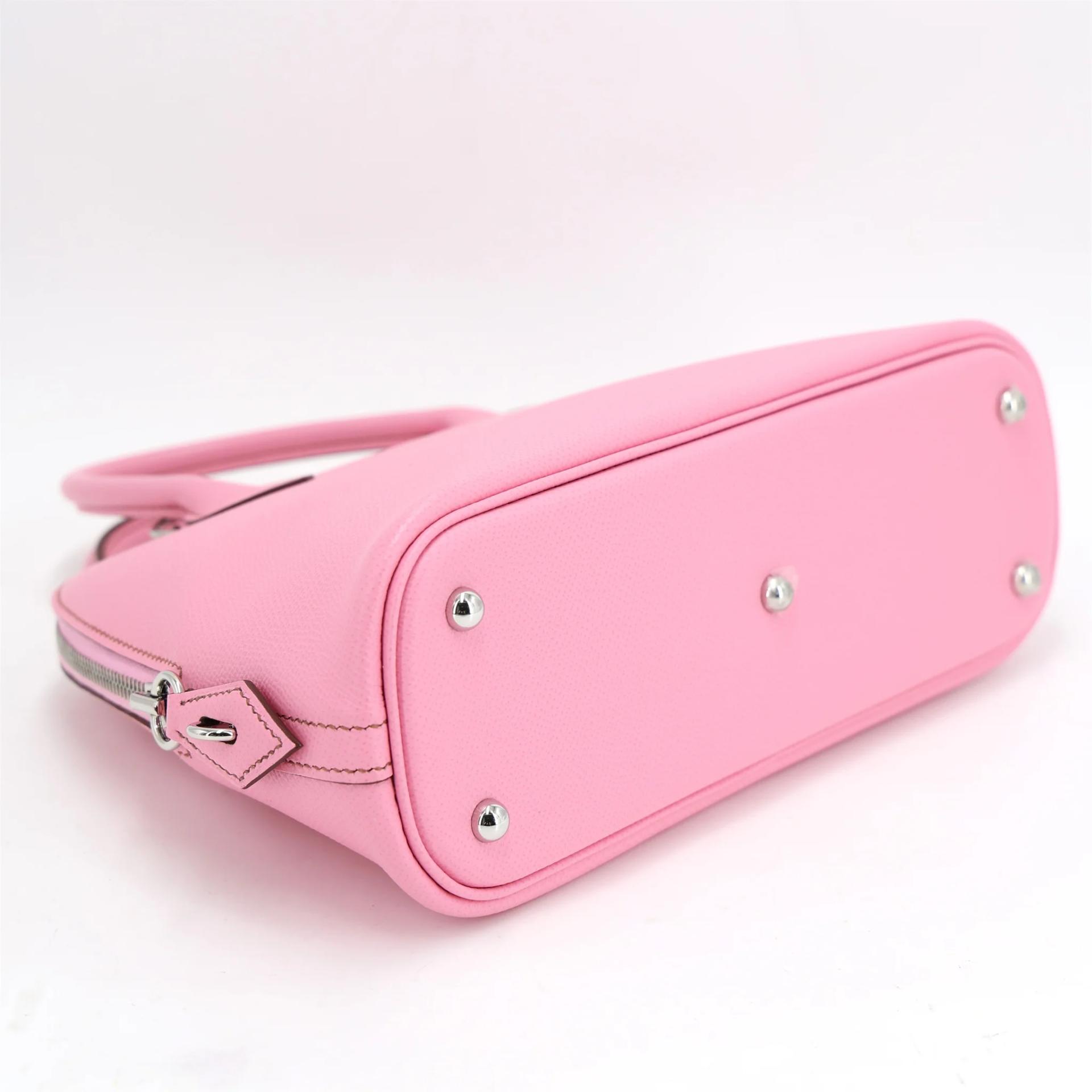 Excellent ( Rank SA ) HERMÈS Bolide 25 Pink (5P) Epsom Palladium hardware Z (2021) - 4