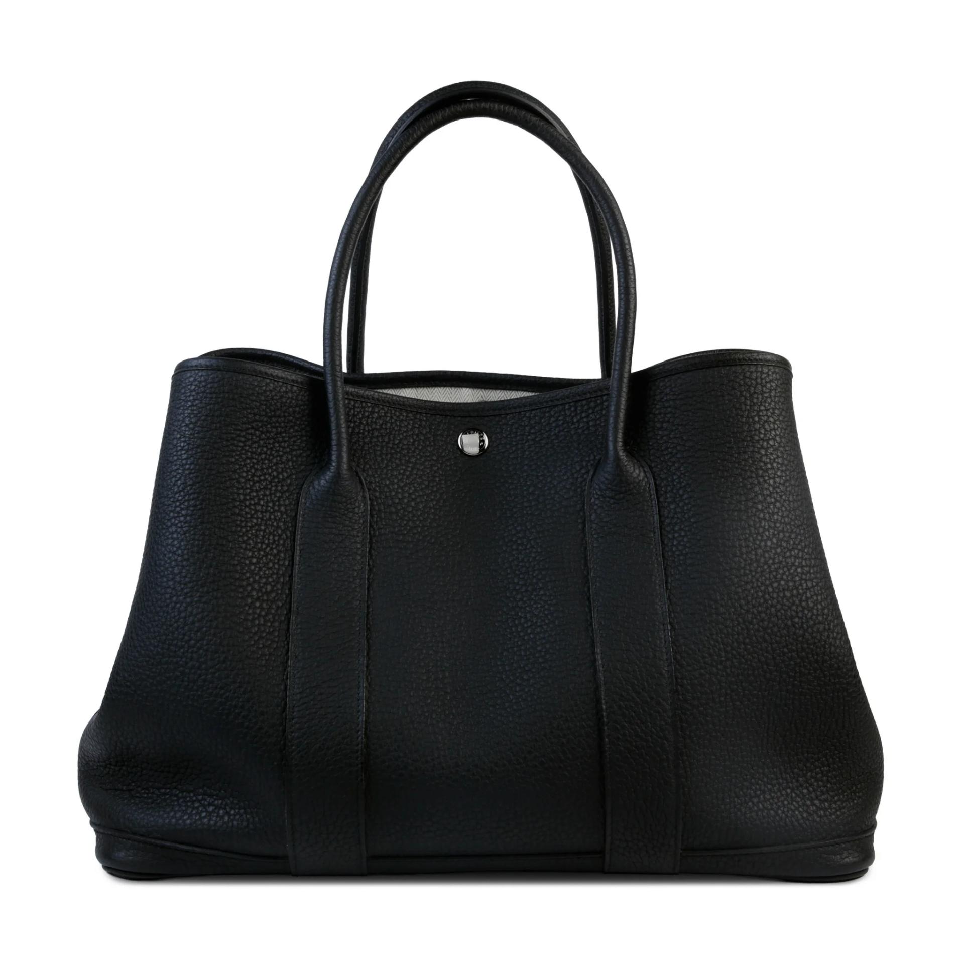 Excellent ( Rank SA ) HERMÈS Garden Party PM Noir (89) Negonda Palladium hardware W (2024) - 1