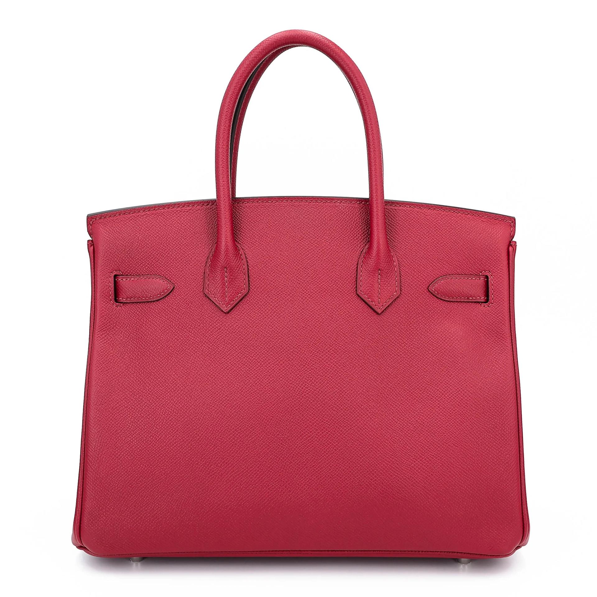 ランク SA HERMÈS エルメス バーキン30 ルージュグレナ (K1) エプソン シルバー金具 X刻印 (2016) - 2