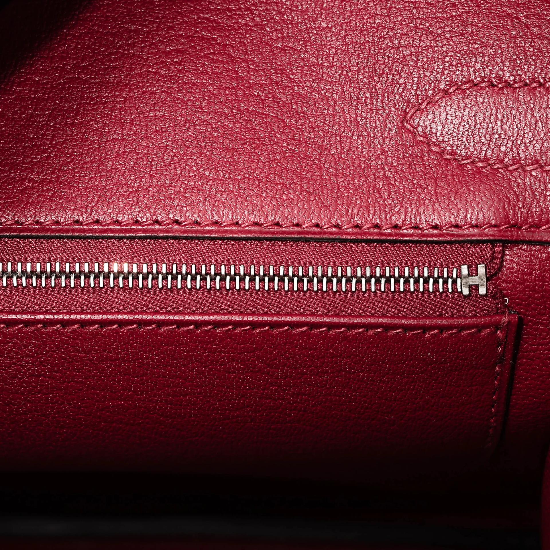 ランク SA HERMÈS エルメス バーキン30 ルージュグレナ (K1) エプソン シルバー金具 X刻印 (2016) - 17
