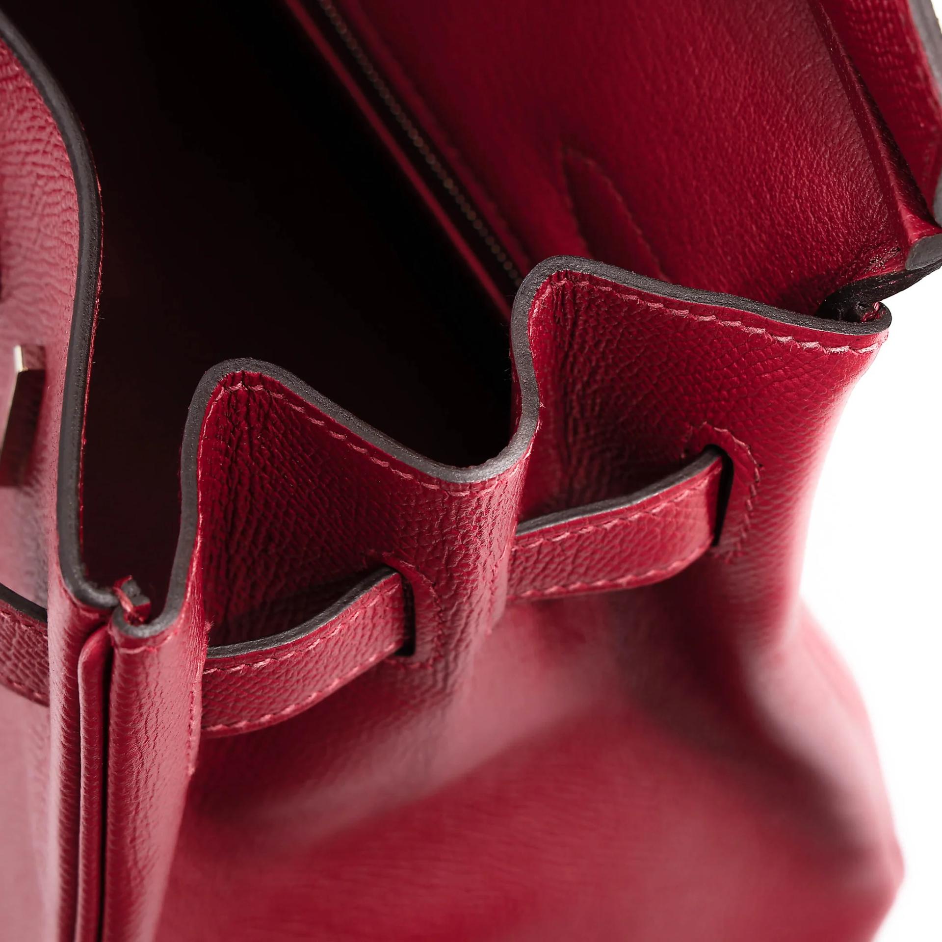 ランク SA HERMÈS エルメス バーキン30 ルージュグレナ (K1) エプソン シルバー金具 X刻印 (2016) - 19