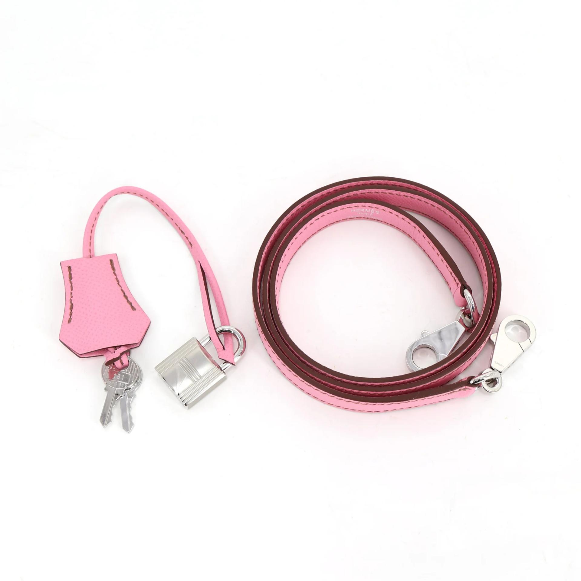 Excellent ( Rank SA ) HERMÈS Bolide 25 Pink (5P) Epsom Palladium hardware Z (2021) - 14
