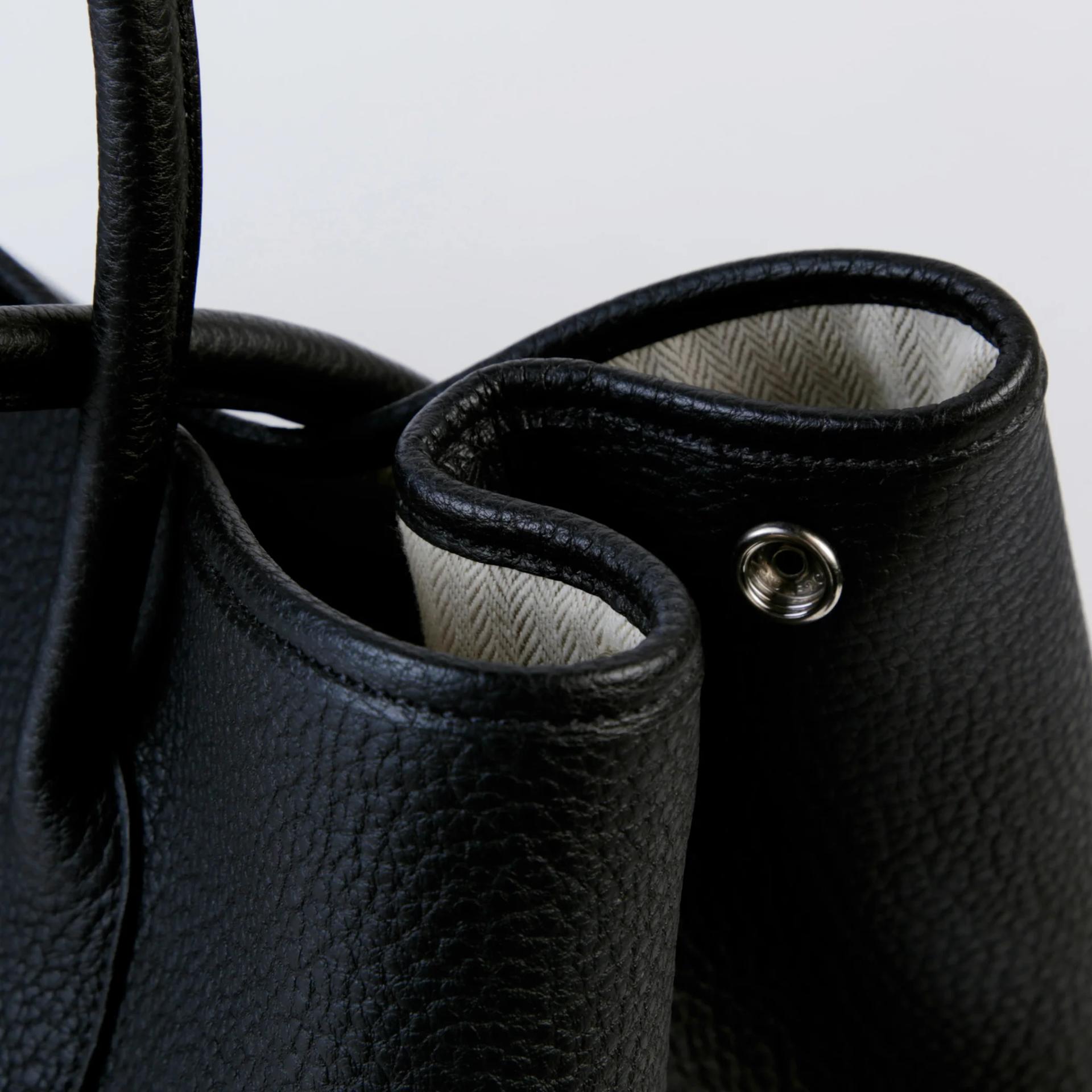 Excellent ( Rank SA ) HERMÈS Garden Party PM Noir (89) Negonda Palladium hardware W (2024) - 9