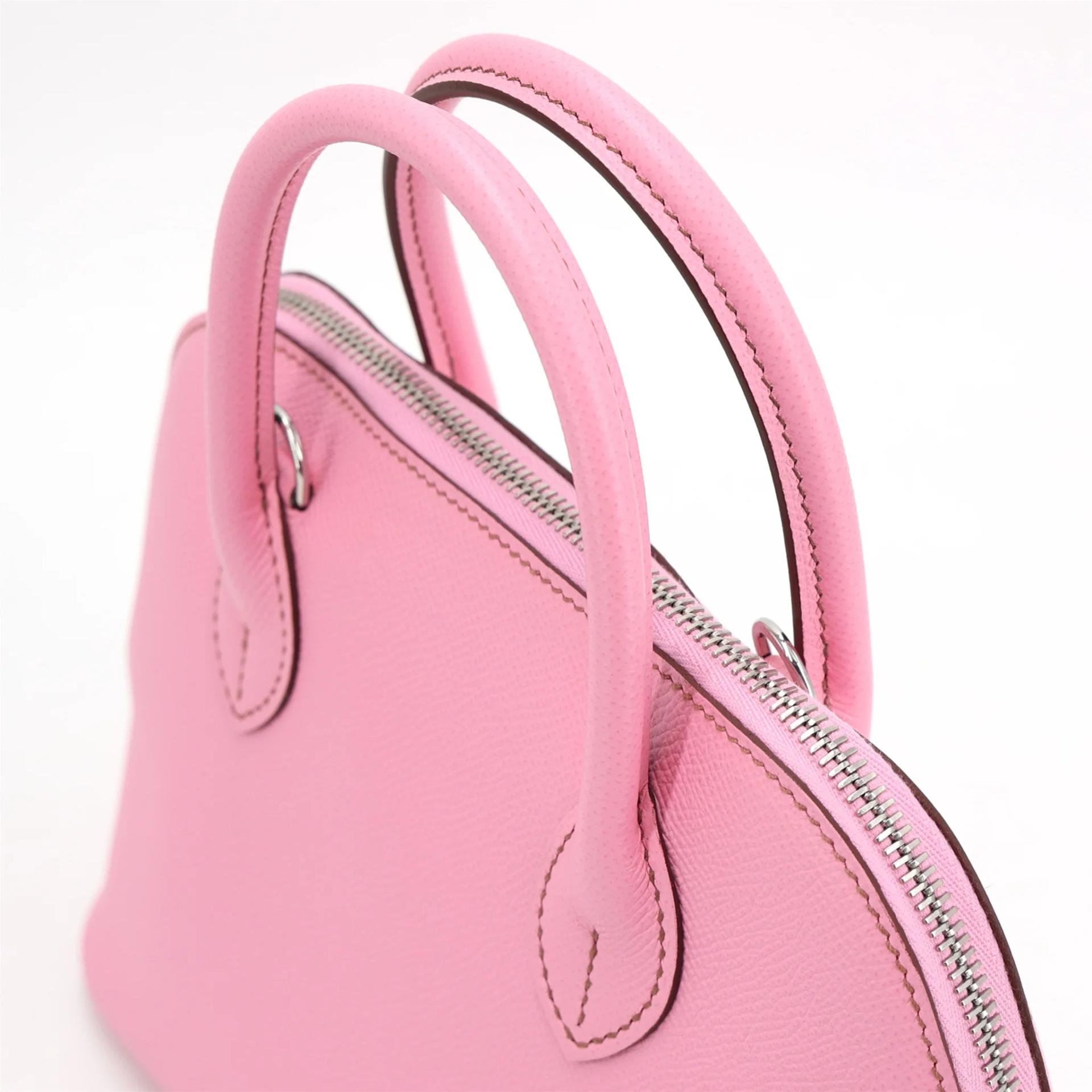 Excellent ( Rank SA ) HERMÈS Bolide 25 Pink (5P) Epsom Palladium hardware Z (2021) - 3