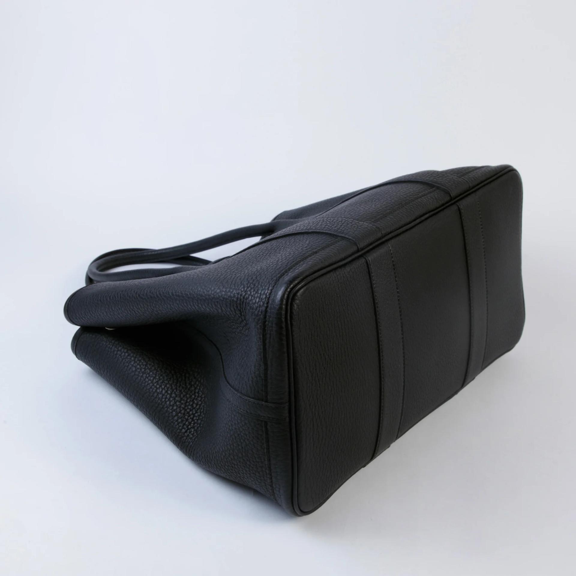 Excellent ( Rank SA ) HERMÈS Garden Party PM Noir (89) Negonda Palladium hardware W (2024) - 4