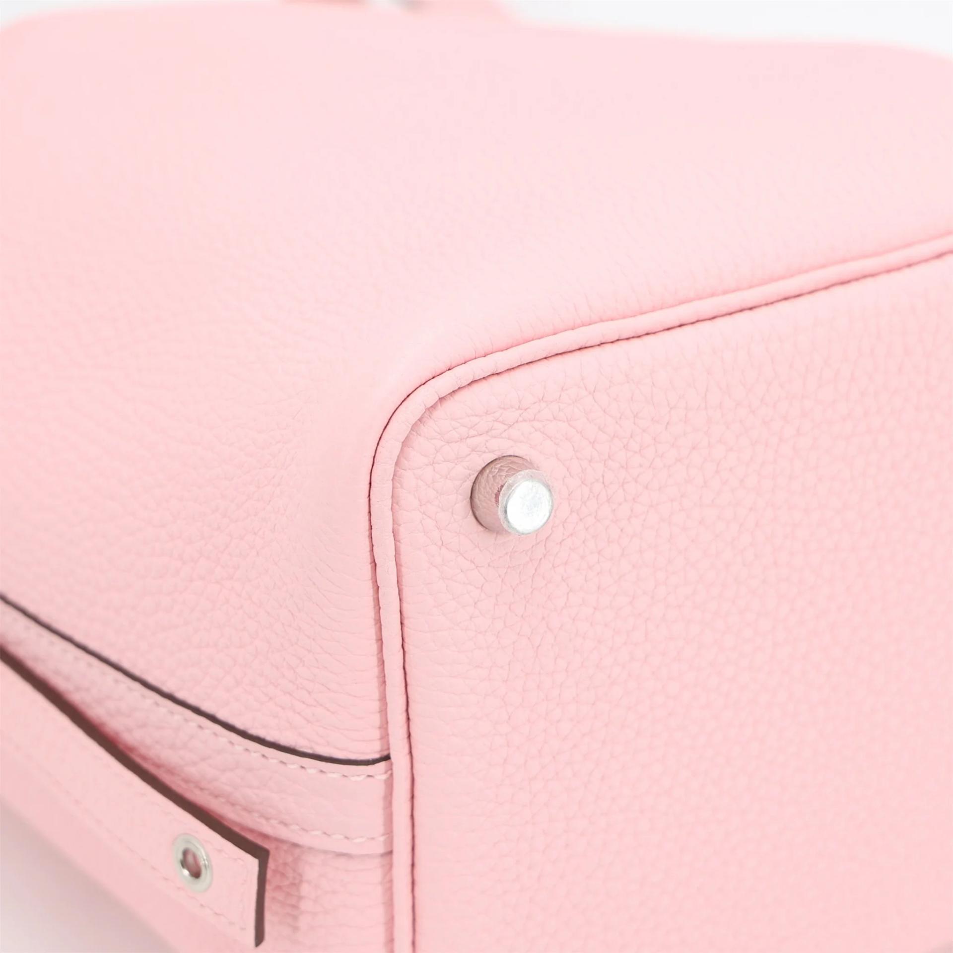 Excellent ( Rank SA ) HERMÈS Picotin Lock PM Rose Sakura (3Q) Clemence Palladium hardware U (2022) - 7