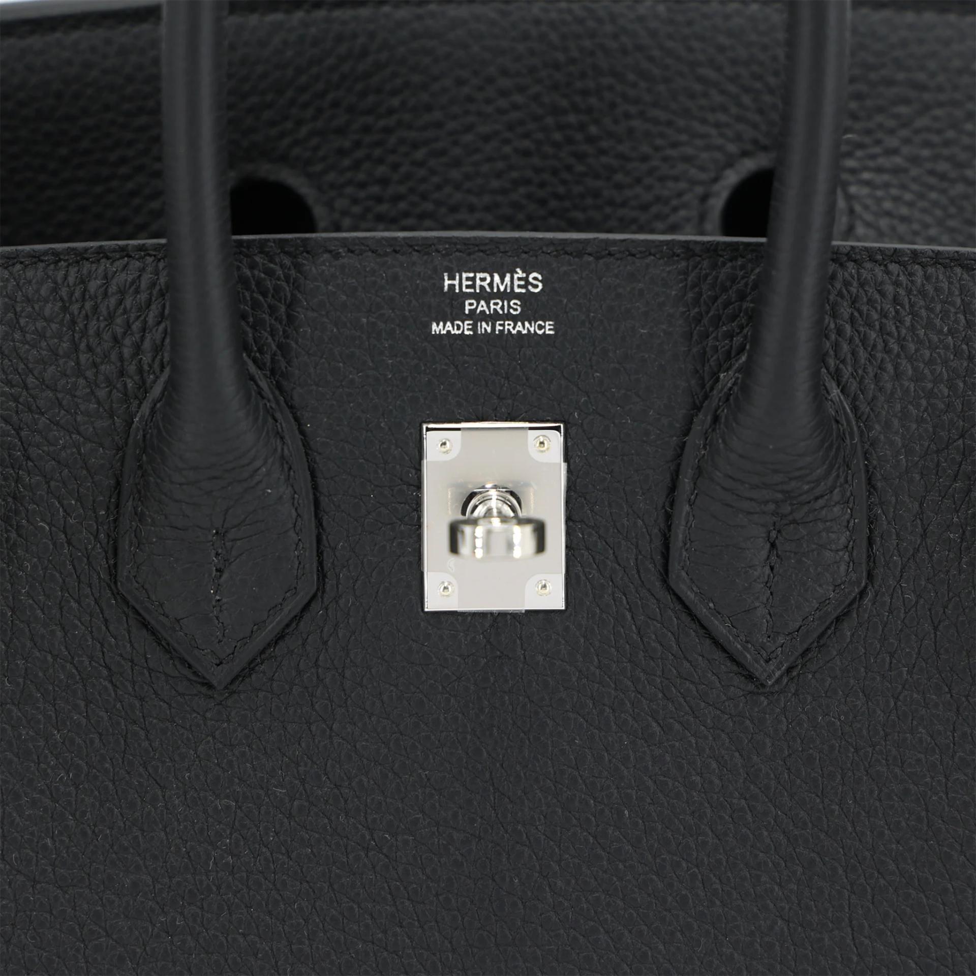 Brand New ( Rank N ) HERMÈS Birkin 25 Noir (89) Togo Palladium hardware G (2026) - 10