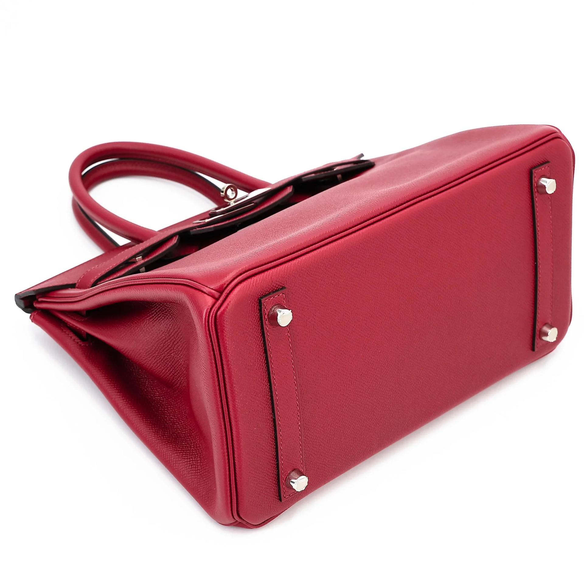 ランク SA HERMÈS エルメス バーキン30 ルージュグレナ (K1) エプソン シルバー金具 X刻印 (2016) - 5