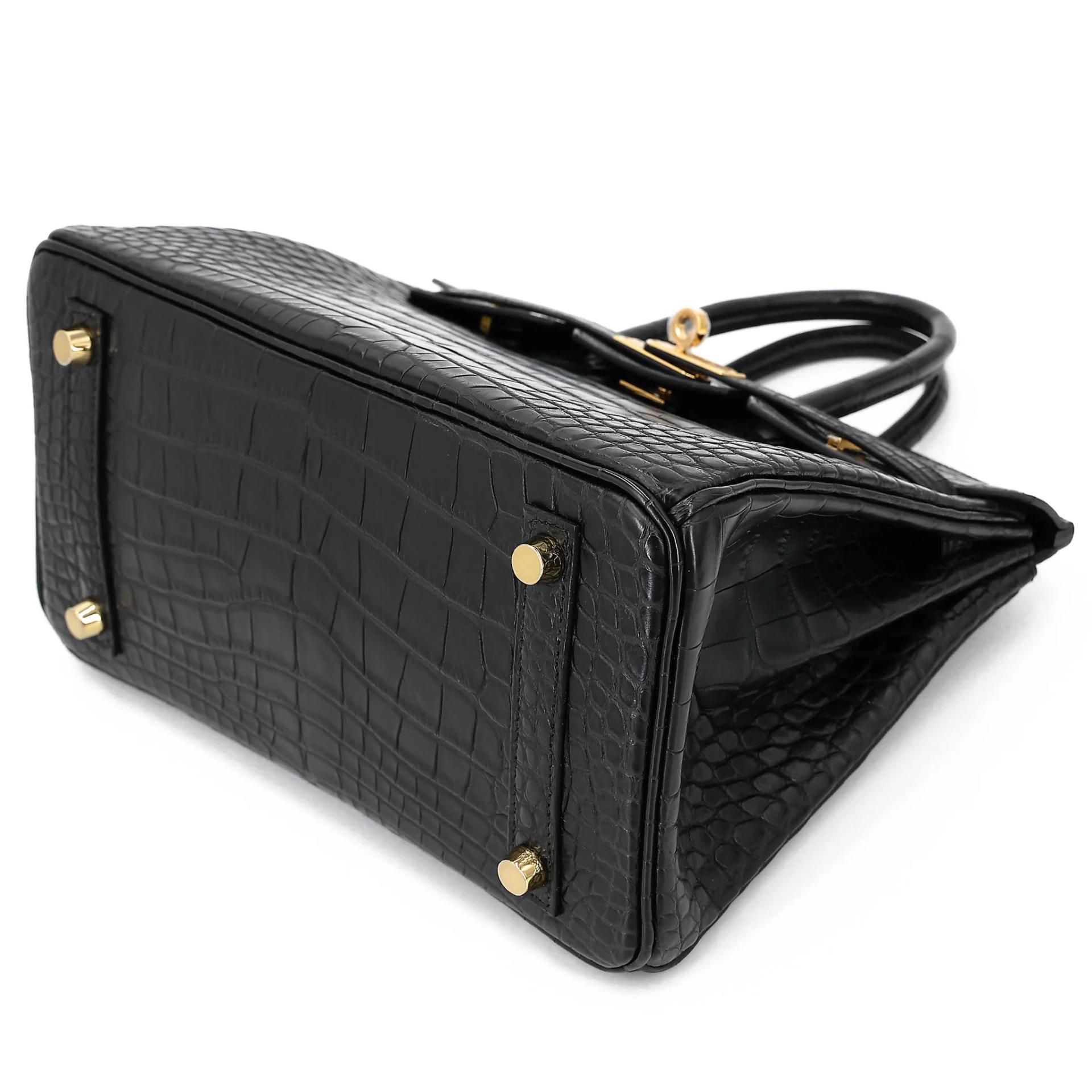 Brand New ( Rank N ) HERMÈS Birkin 25 Noir (89) Matte Alligator Gold hardware G (2026) - 4