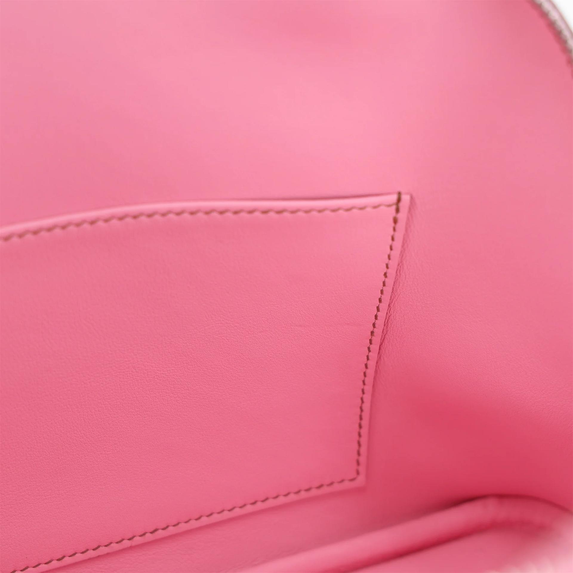 Excellent ( Rank SA ) HERMÈS Bolide 25 Pink (5P) Epsom Palladium hardware Z (2021) - 12