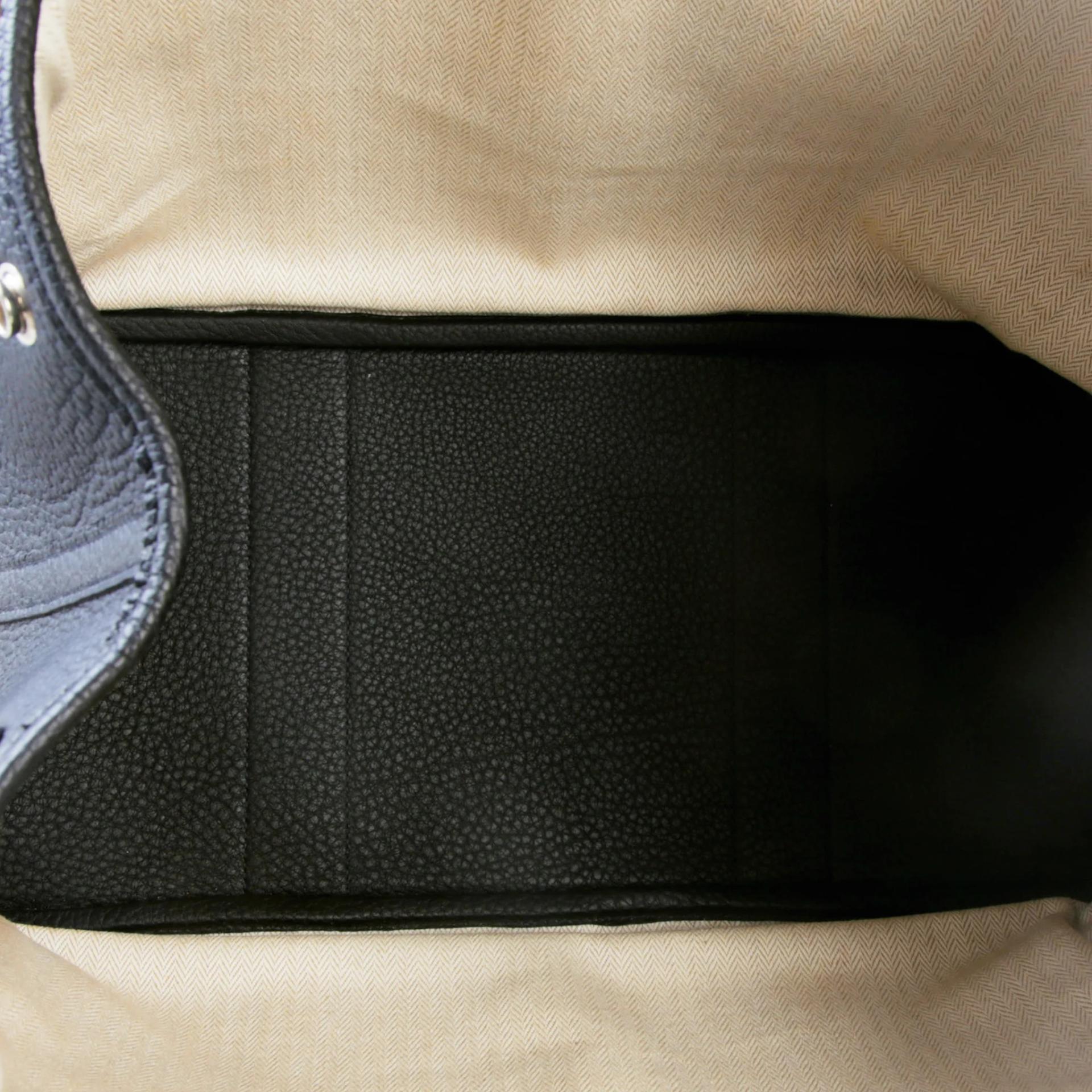Excellent ( Rank SA ) HERMÈS Garden Party PM Noir (89) Negonda Palladium hardware W (2024) - 8