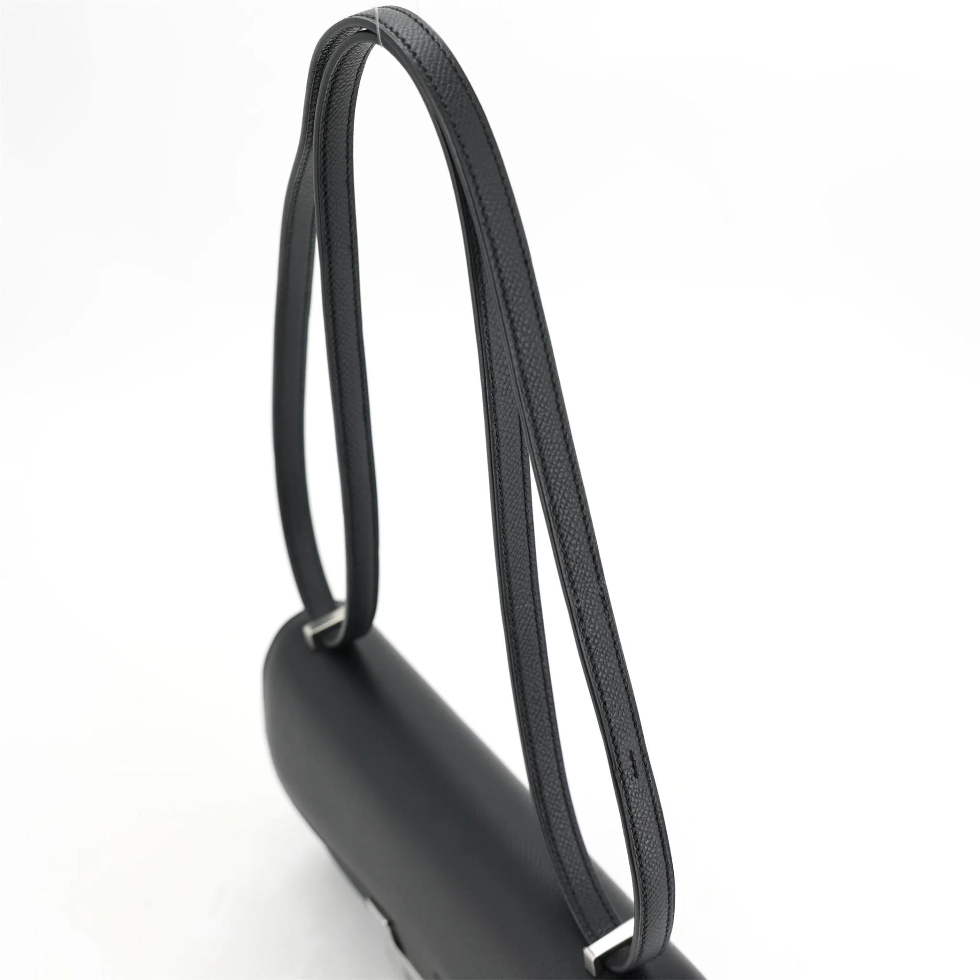 Excellent ( Rank SA ) HERMÈS Constance Elan Noir (89) Epsom Palladium hardware K (2025) - 3