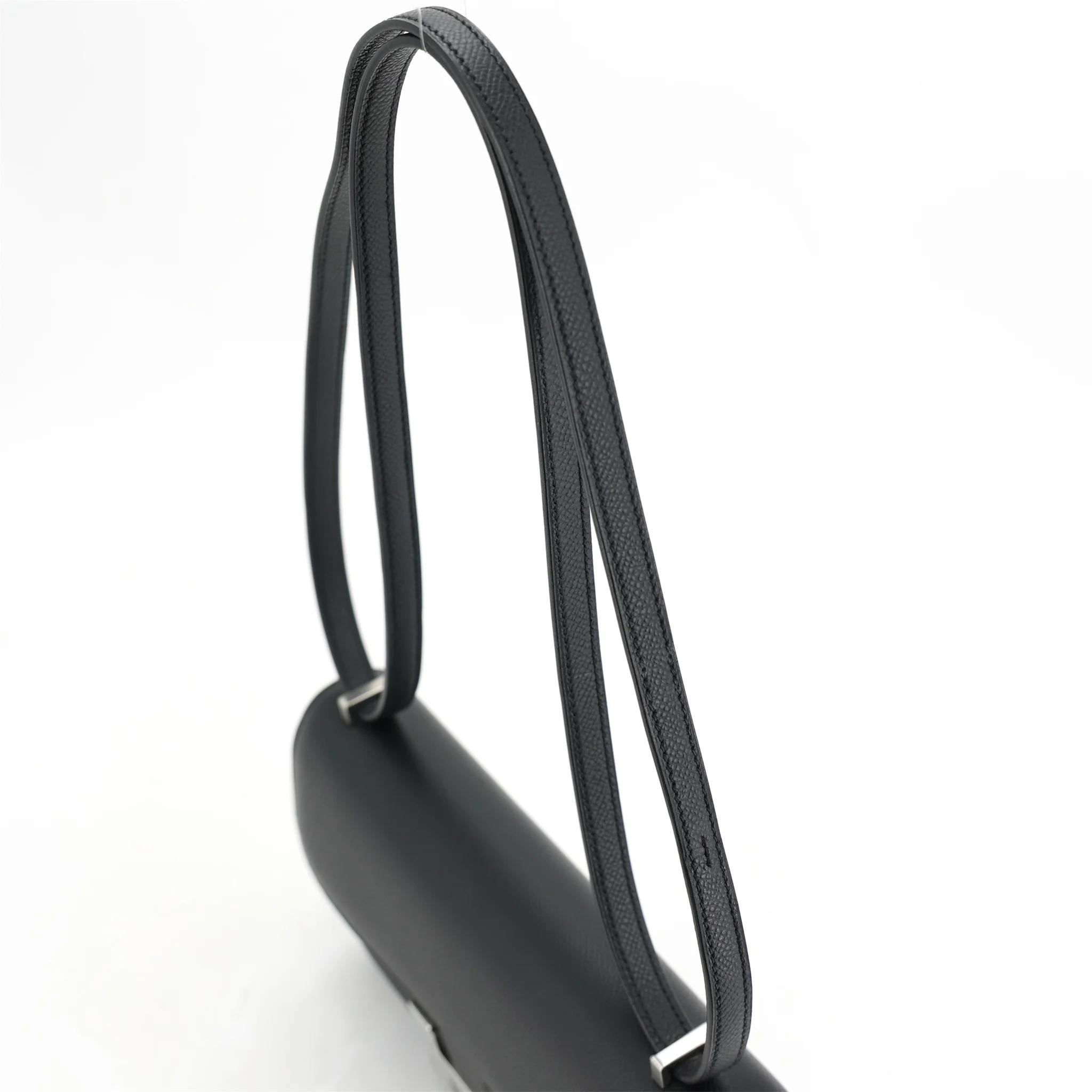 Excellent ( Rank SA ) HERMÈS Constance Elan Noir (89) Epsom Palladium hardware K (2025) - 3