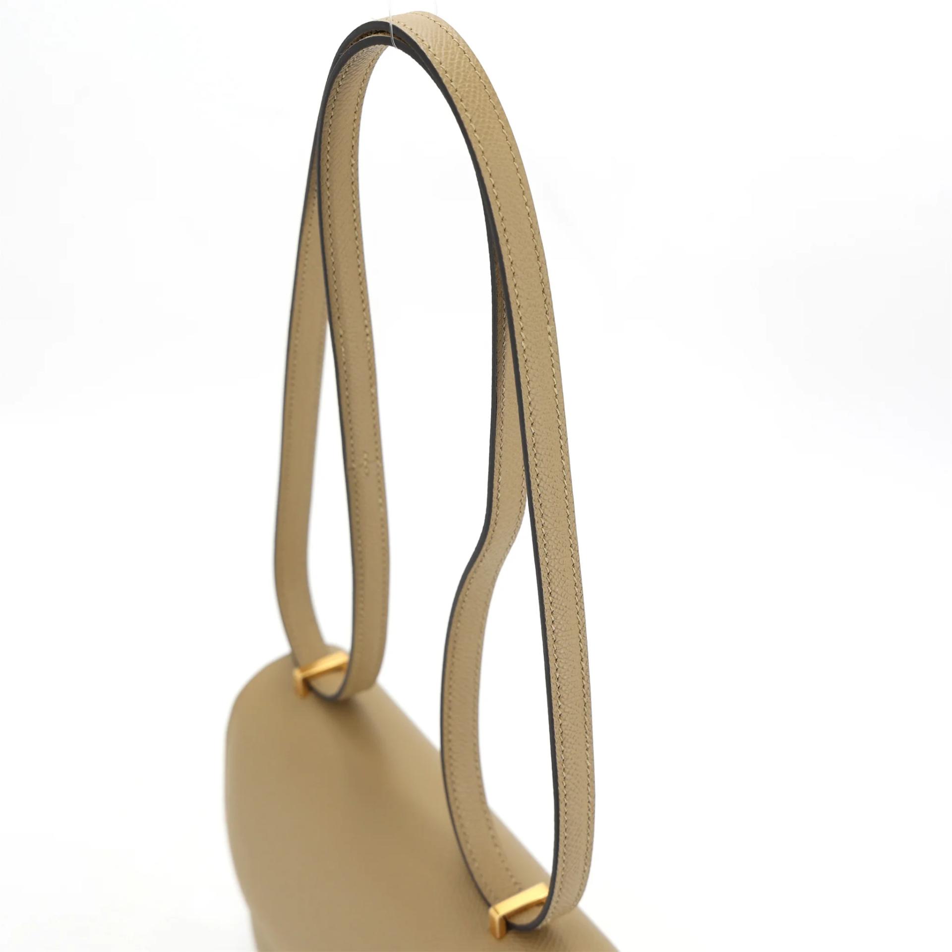 Brand New ( Rank N ) HERMÈS Constance Mini 19 Mirror Poussiere (1C) Epsom Gold hardware K (2025) - 3