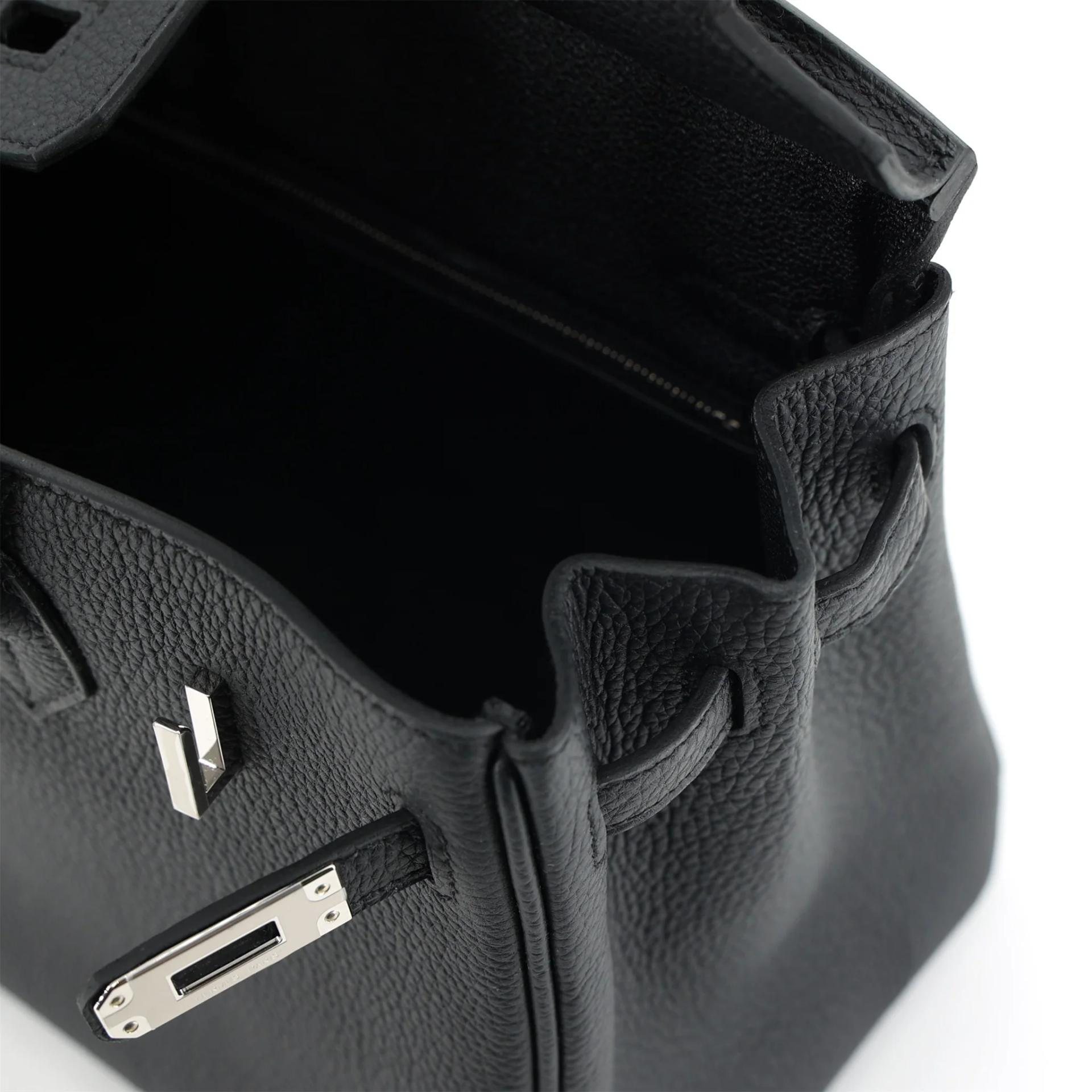 Brand New ( Rank N ) HERMÈS Birkin 25 Noir (89) Togo Palladium hardware G (2026) - 13