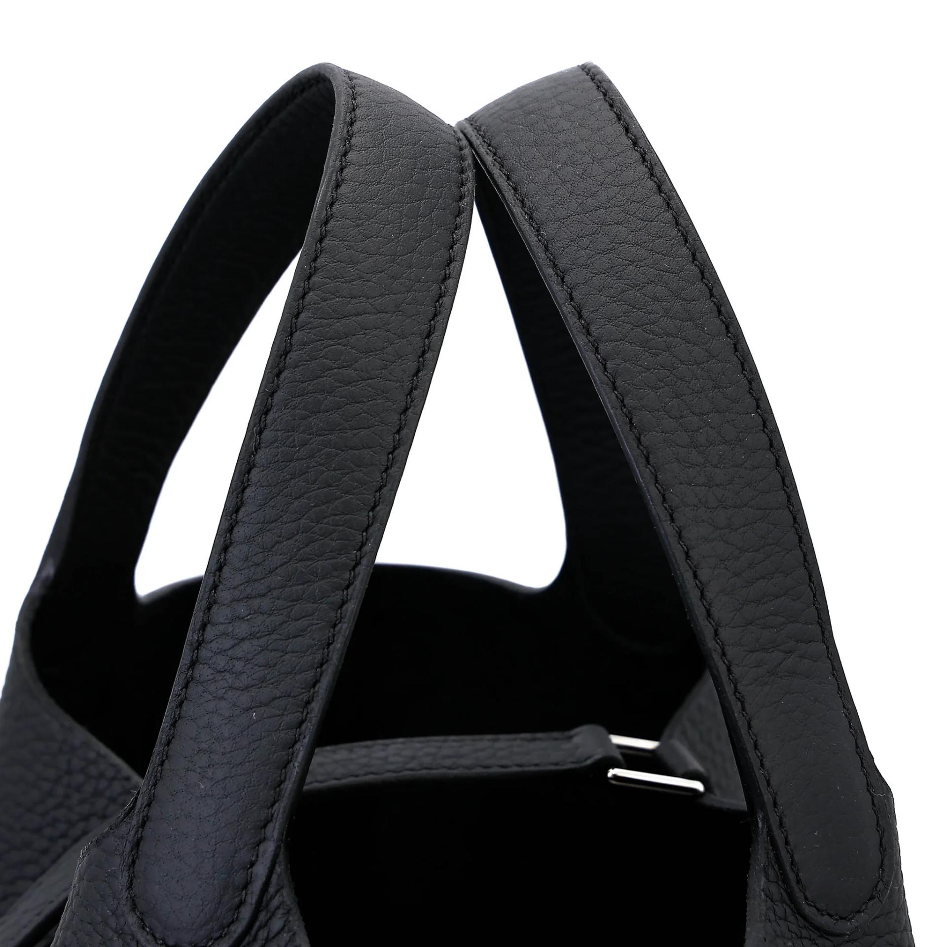 ランク N 新品 HERMÈS エルメス ピコタンロックPM 18 ブラック (89) トリヨン シルバー金具 K刻印 (2025) - 3