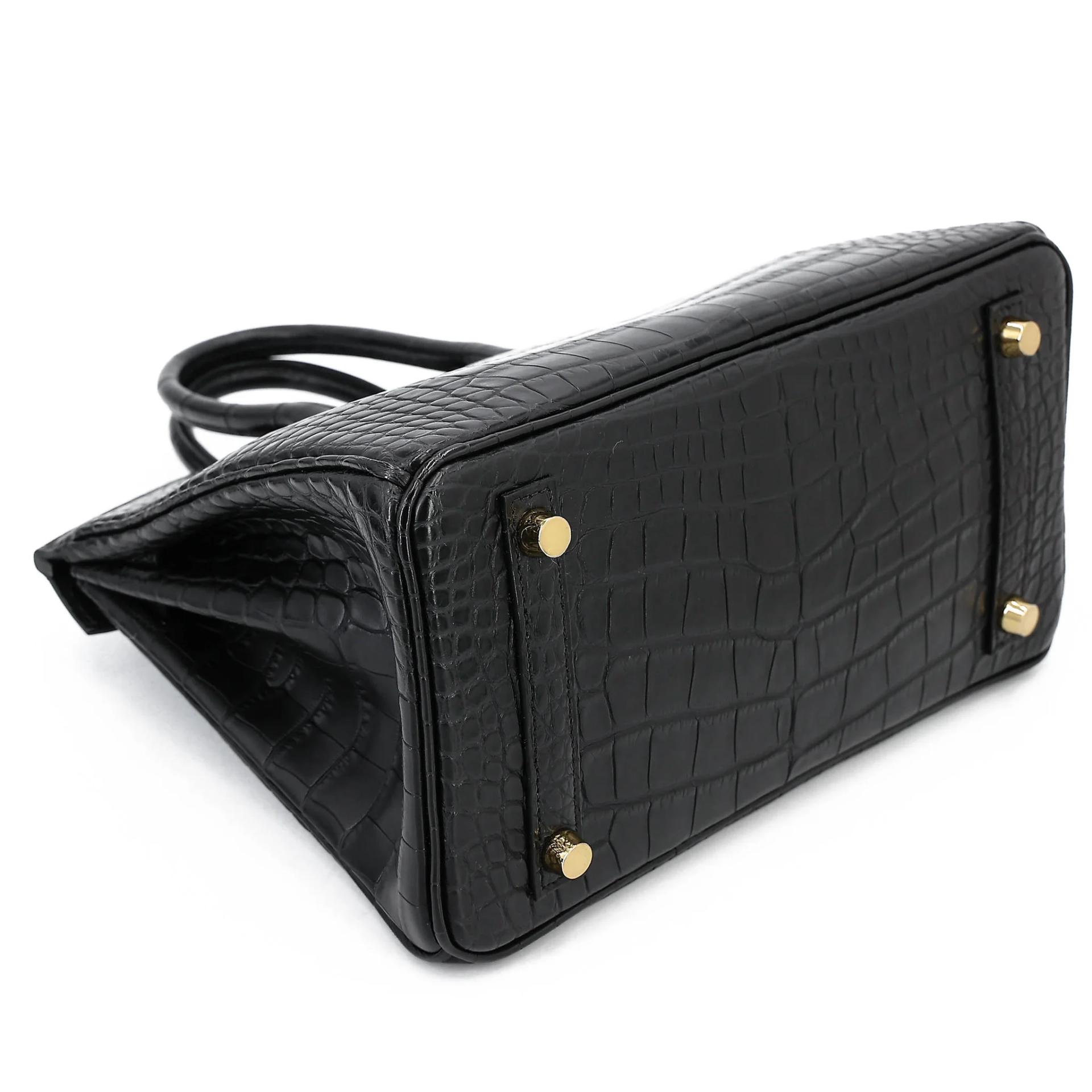 Brand New ( Rank N ) HERMÈS Birkin 25 Noir (89) Matte Alligator Gold hardware G (2026) - 7