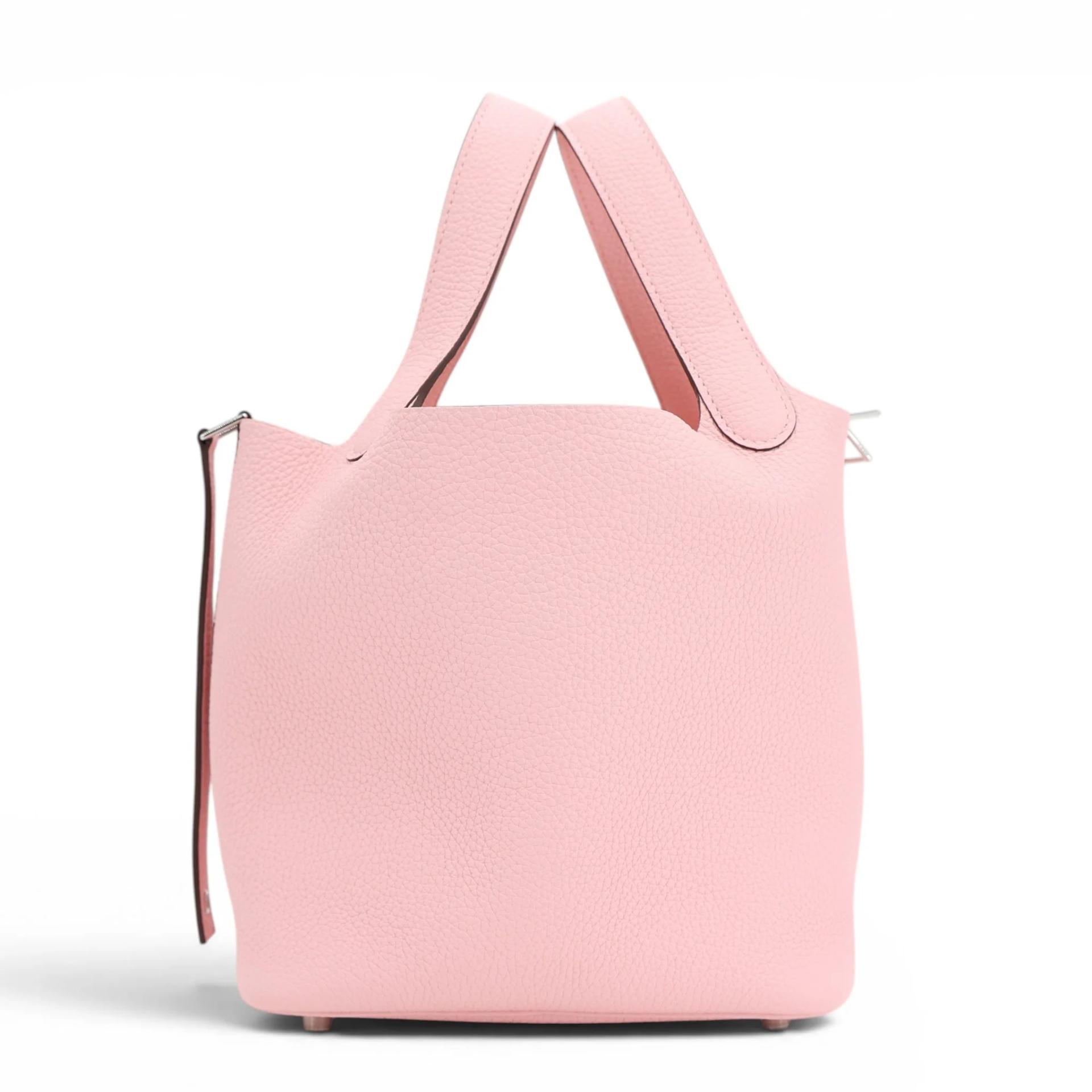 Excellent ( Rank SA ) HERMÈS Picotin Lock PM Rose Sakura (3Q) Clemence Palladium hardware U (2022) - 4