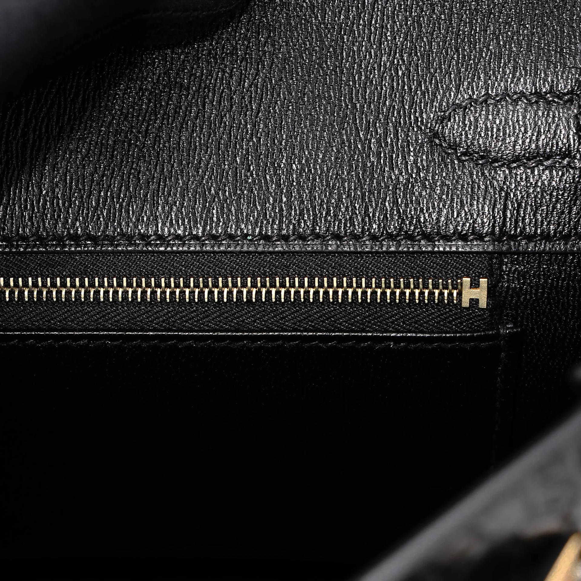 Brand New ( Rank N ) HERMÈS Birkin 25 Noir (89) Matte Alligator Gold hardware G (2026) - 11