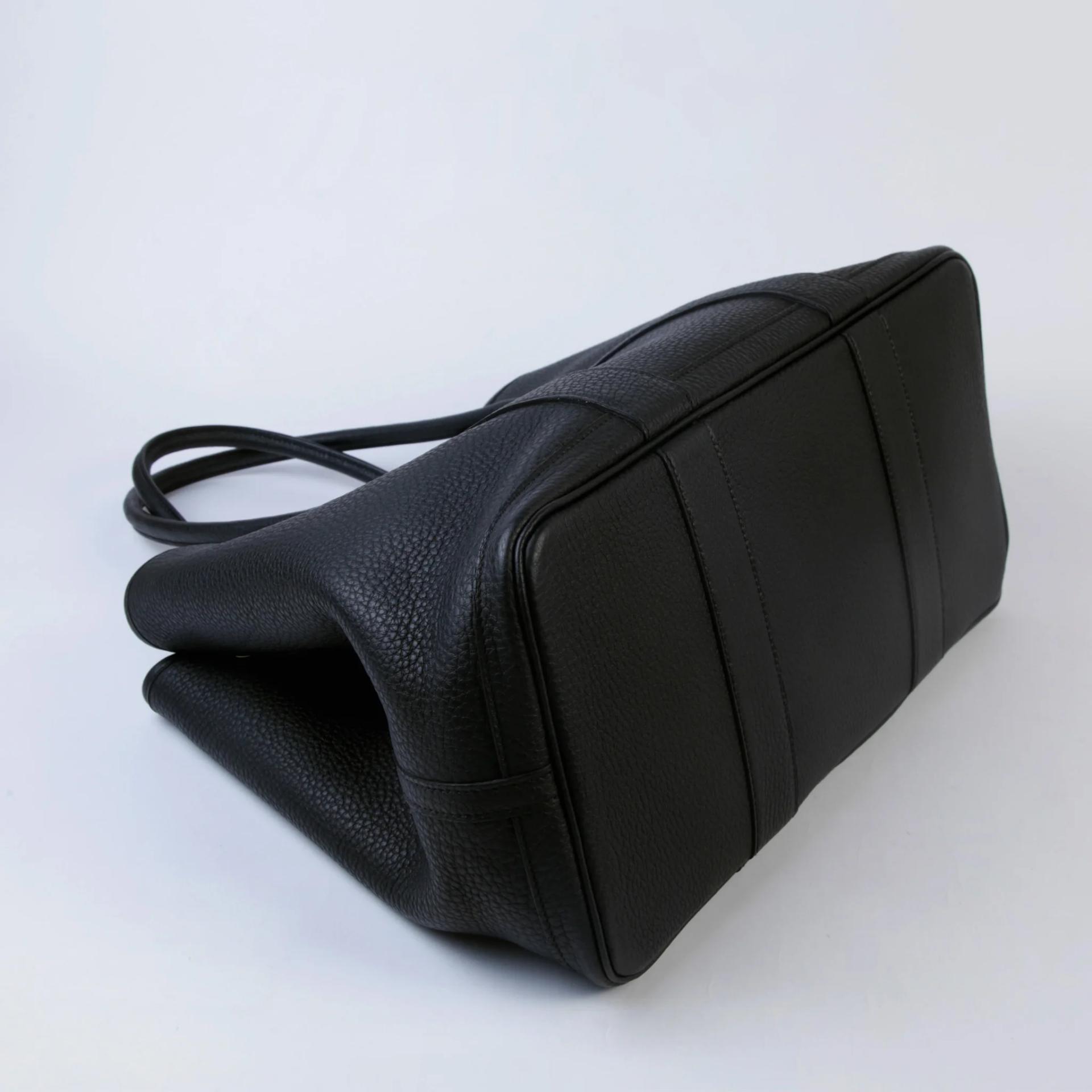 Excellent ( Rank SA ) HERMÈS Garden Party PM Noir (89) Negonda Palladium hardware W (2024) - 6
