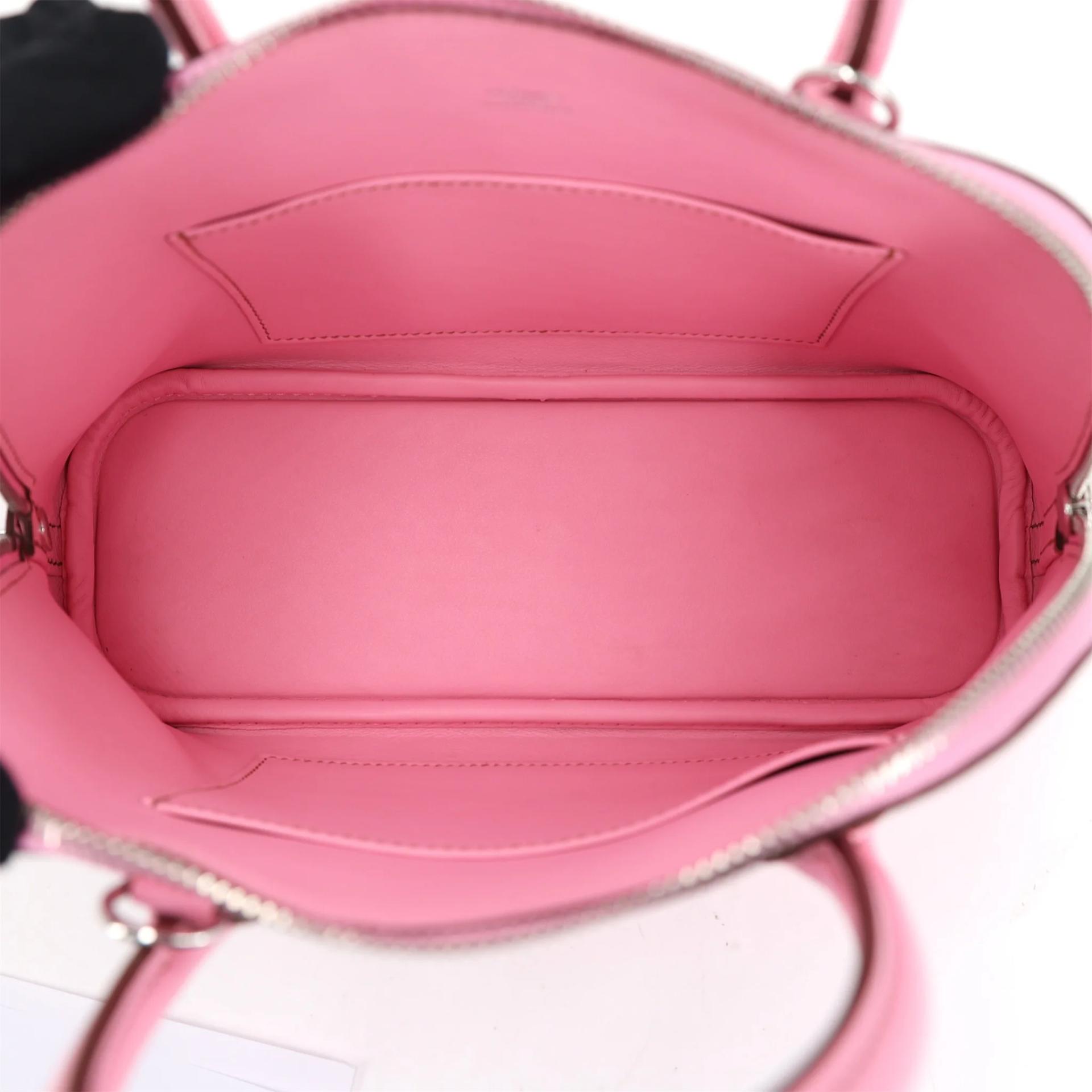 Excellent ( Rank SA ) HERMÈS Bolide 25 Pink (5P) Epsom Palladium hardware Z (2021) - 10