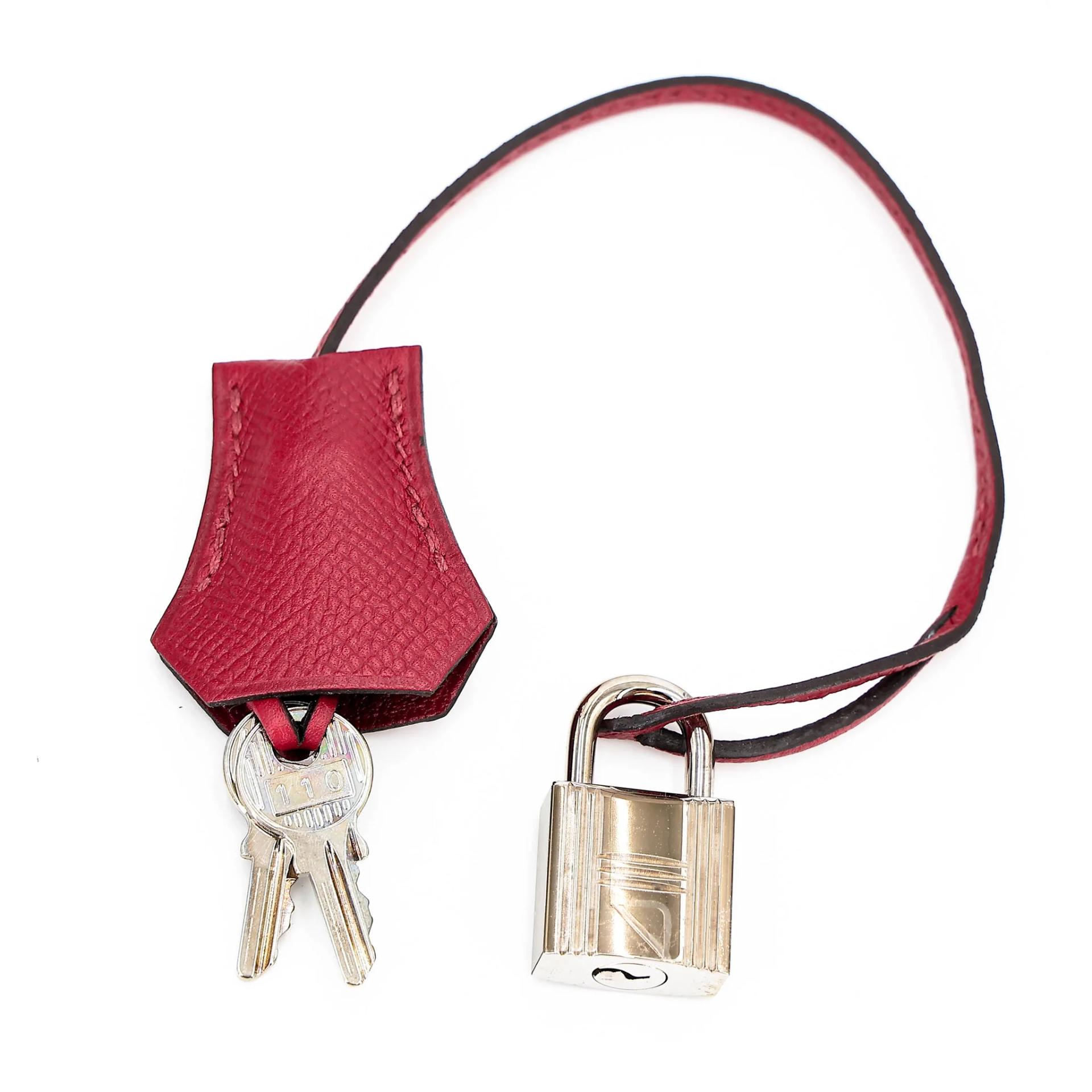 ランク SA HERMÈS エルメス バーキン30 ルージュグレナ (K1) エプソン シルバー金具 X刻印 (2016) - 22