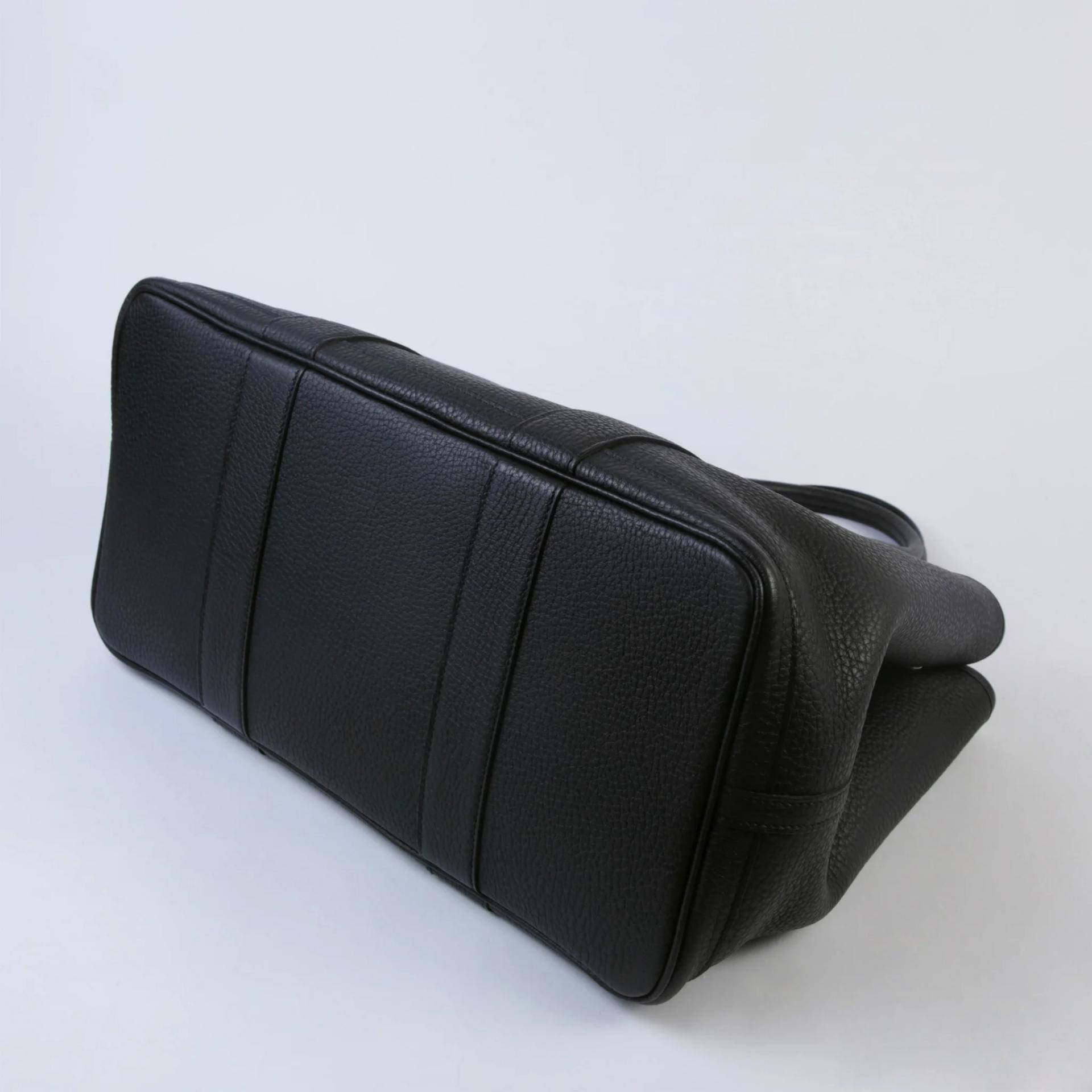 Excellent ( Rank SA ) HERMÈS Garden Party PM Noir (89) Negonda Palladium hardware W (2024) - 5