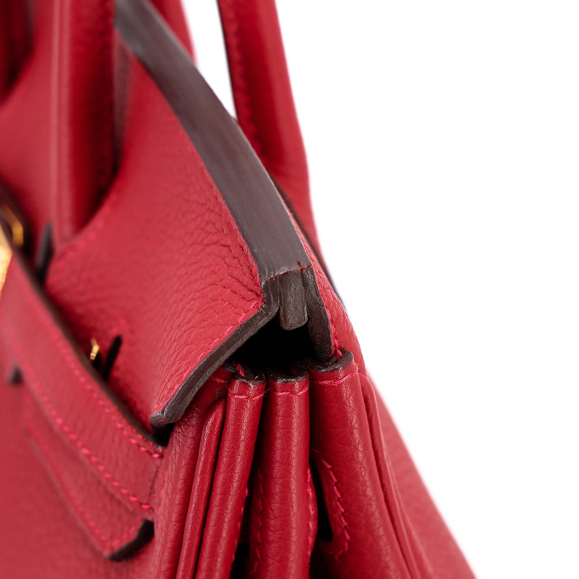 ランク A HERMÈS エルメス バーキン25 ルージュヴィフ (53) トゴ ゴールド金具 C刻印 (2018) - 14