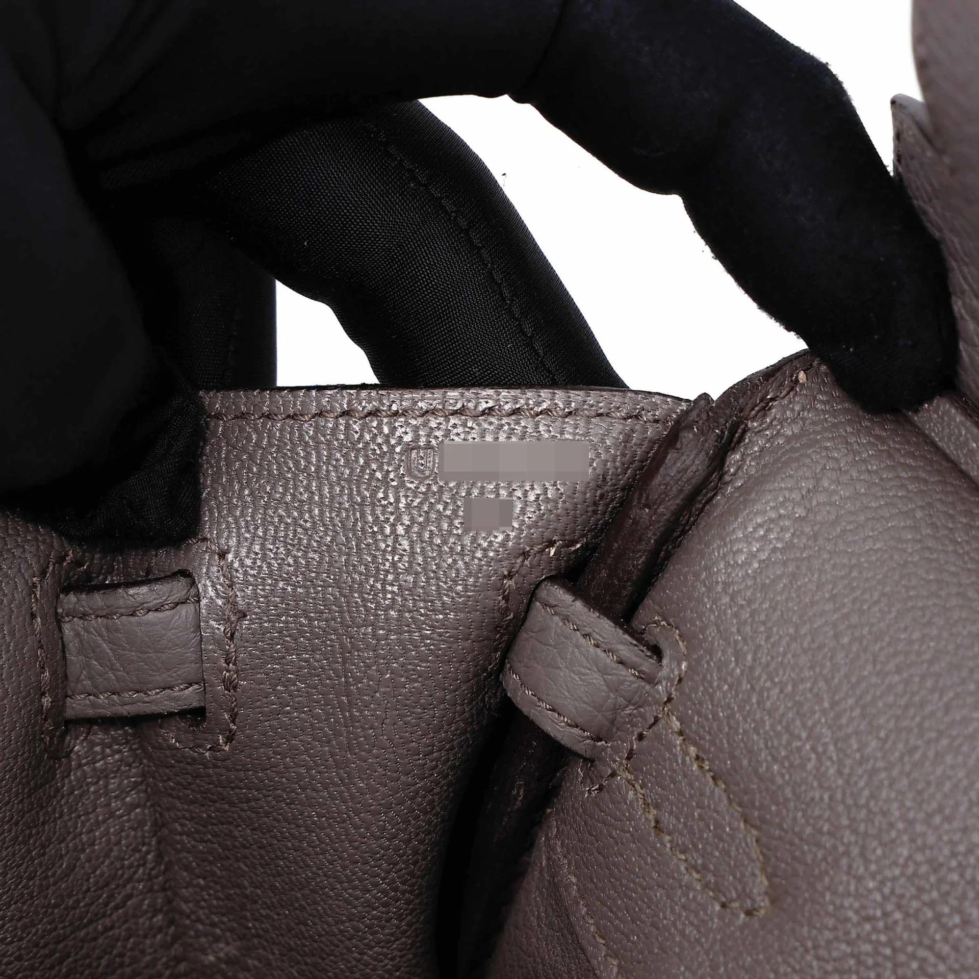 Very Good ( Rank A) HERMÈS Birkin 25 Etain (8F) Togo Gold hardware U (2022) - 18