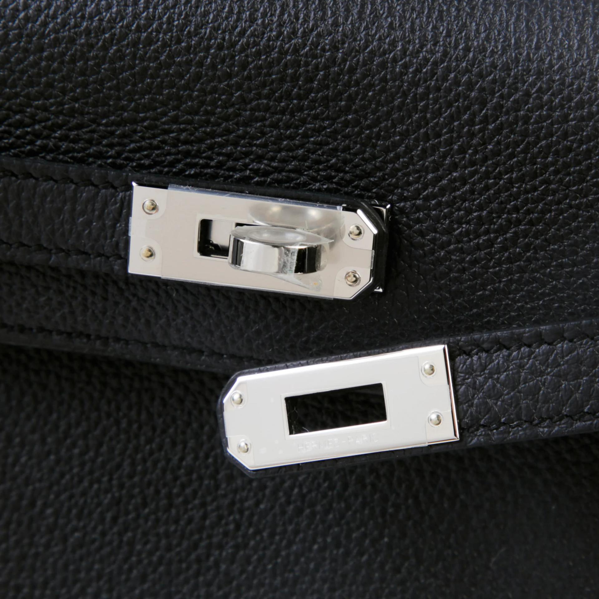 Brand New ( Rank N ) HERMÈS Kelly 25 Noir (89) Togo Palladium hardware G (2026) - 8