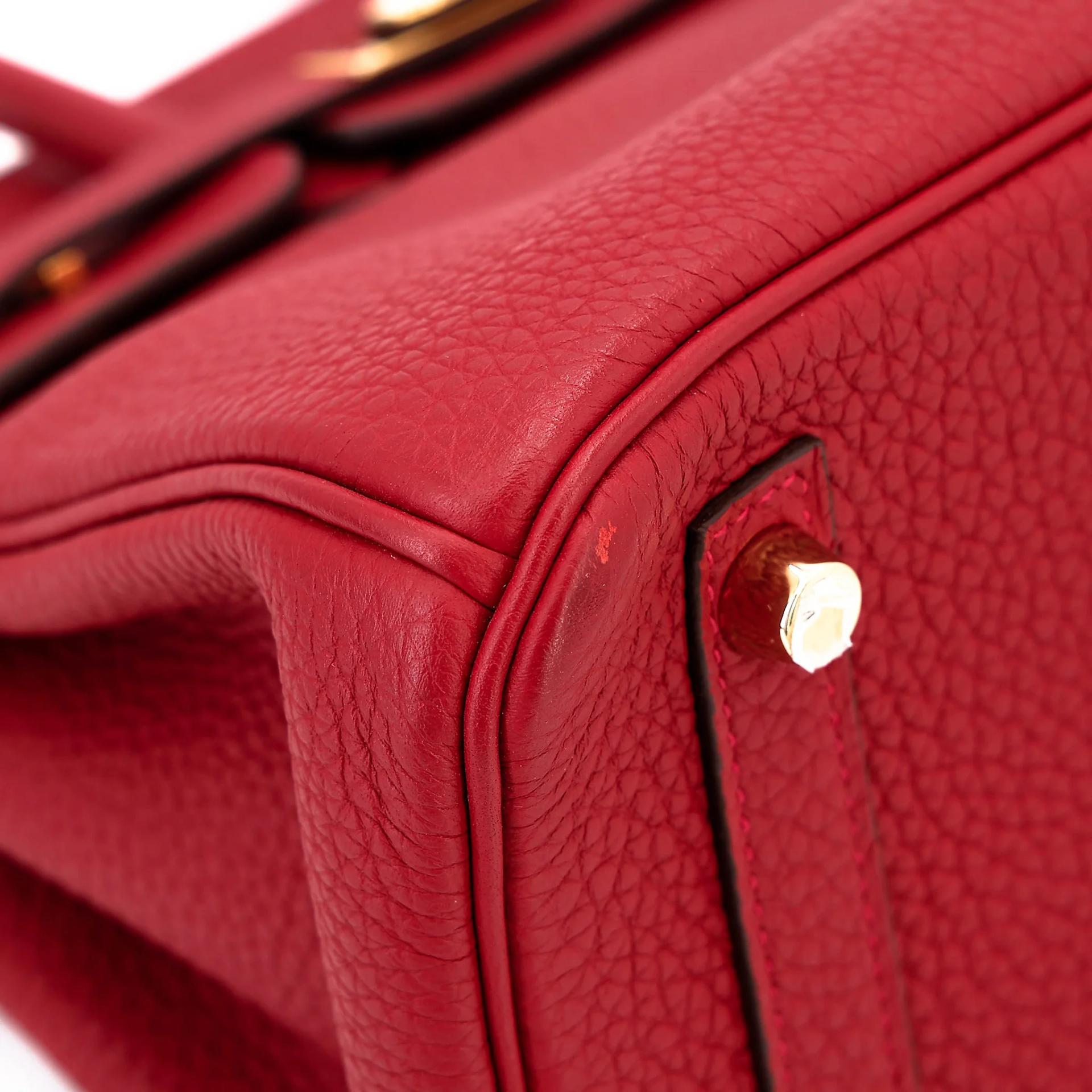 ランク A HERMÈS エルメス バーキン25 ルージュヴィフ (53) トゴ ゴールド金具 C刻印 (2018) - 11