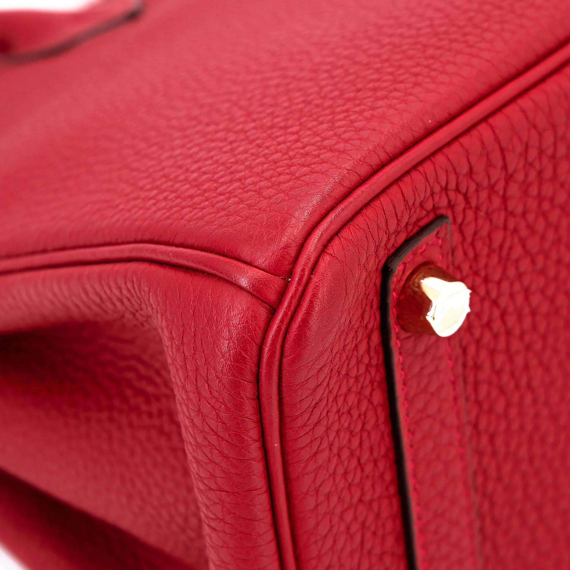 ランク A HERMÈS エルメス バーキン25 ルージュヴィフ (53) トゴ ゴールド金具 C刻印 (2018) - 13