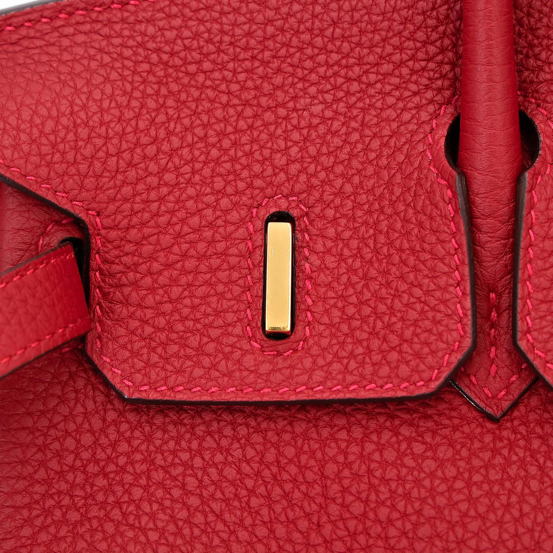 ランク A HERMÈS エルメス バーキン25 ルージュヴィフ (53) トゴ ゴールド金具 C刻印 (2018) - 17
