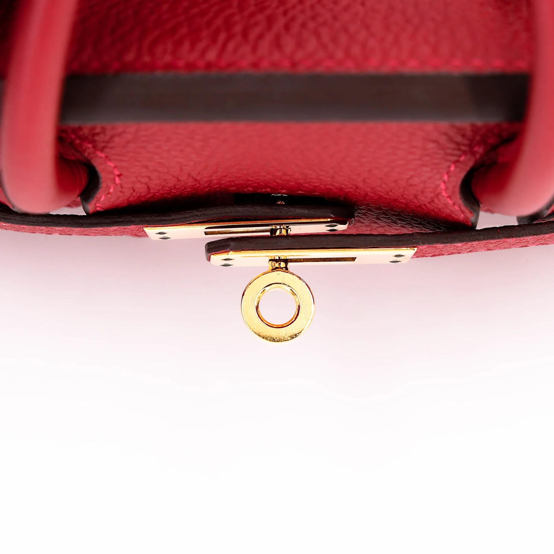 ランク A HERMÈS エルメス バーキン25 ルージュヴィフ (53) トゴ ゴールド金具 C刻印 (2018) - 18