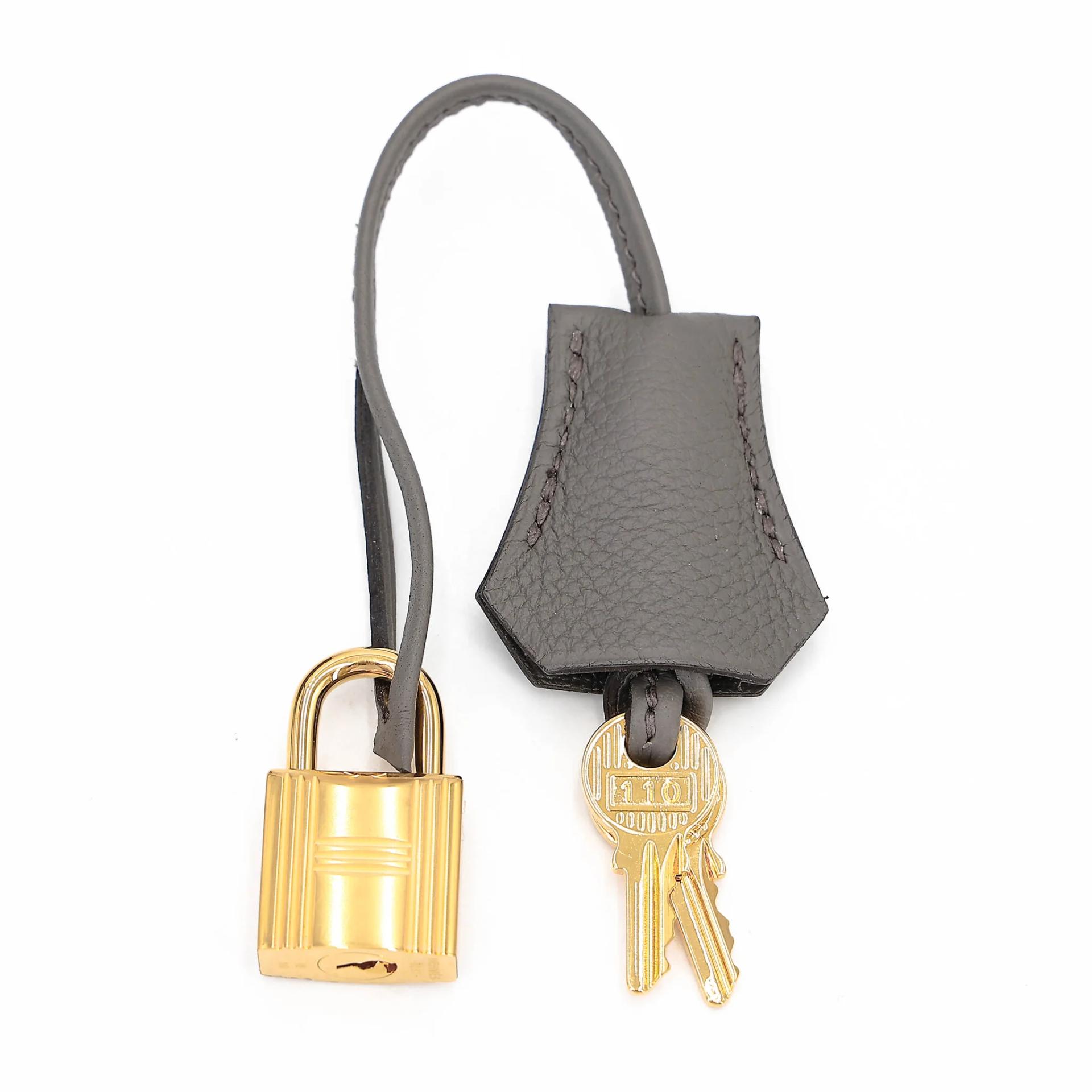 Very Good ( Rank A) HERMÈS Birkin 25 Etain (8F) Togo Gold hardware U (2022) - 24