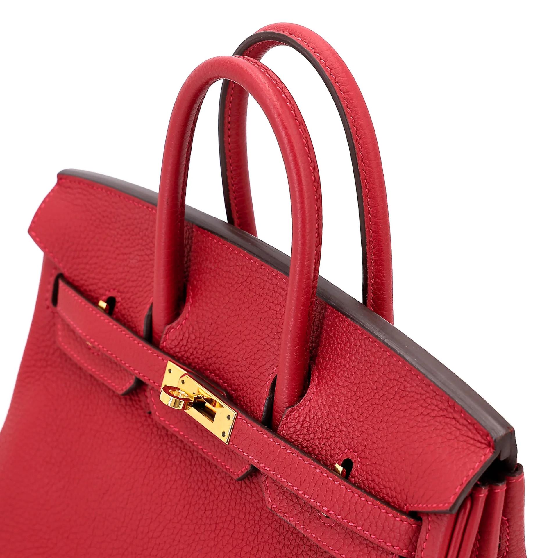 ランク A HERMÈS エルメス バーキン25 ルージュヴィフ (53) トゴ ゴールド金具 C刻印 (2018) - 3